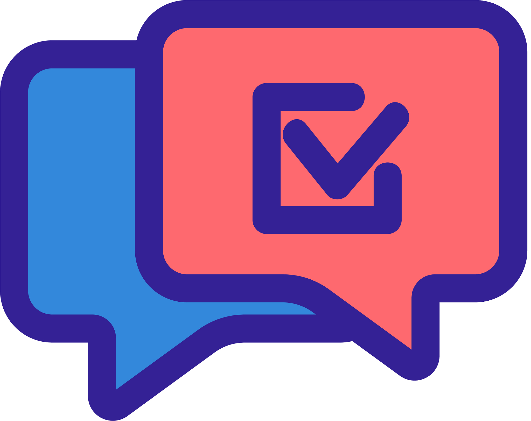 message approved icon isolated contour