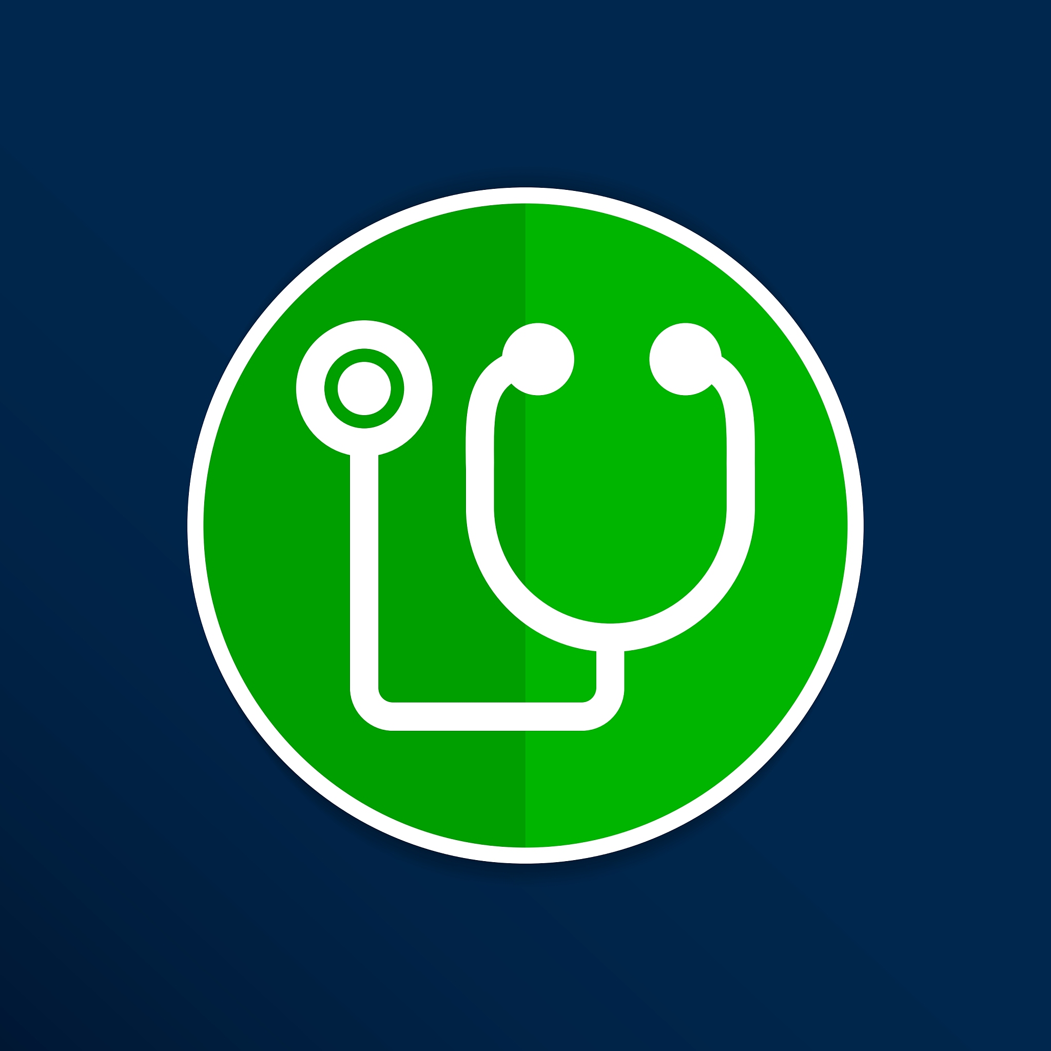 stethoscope icon on isolated background