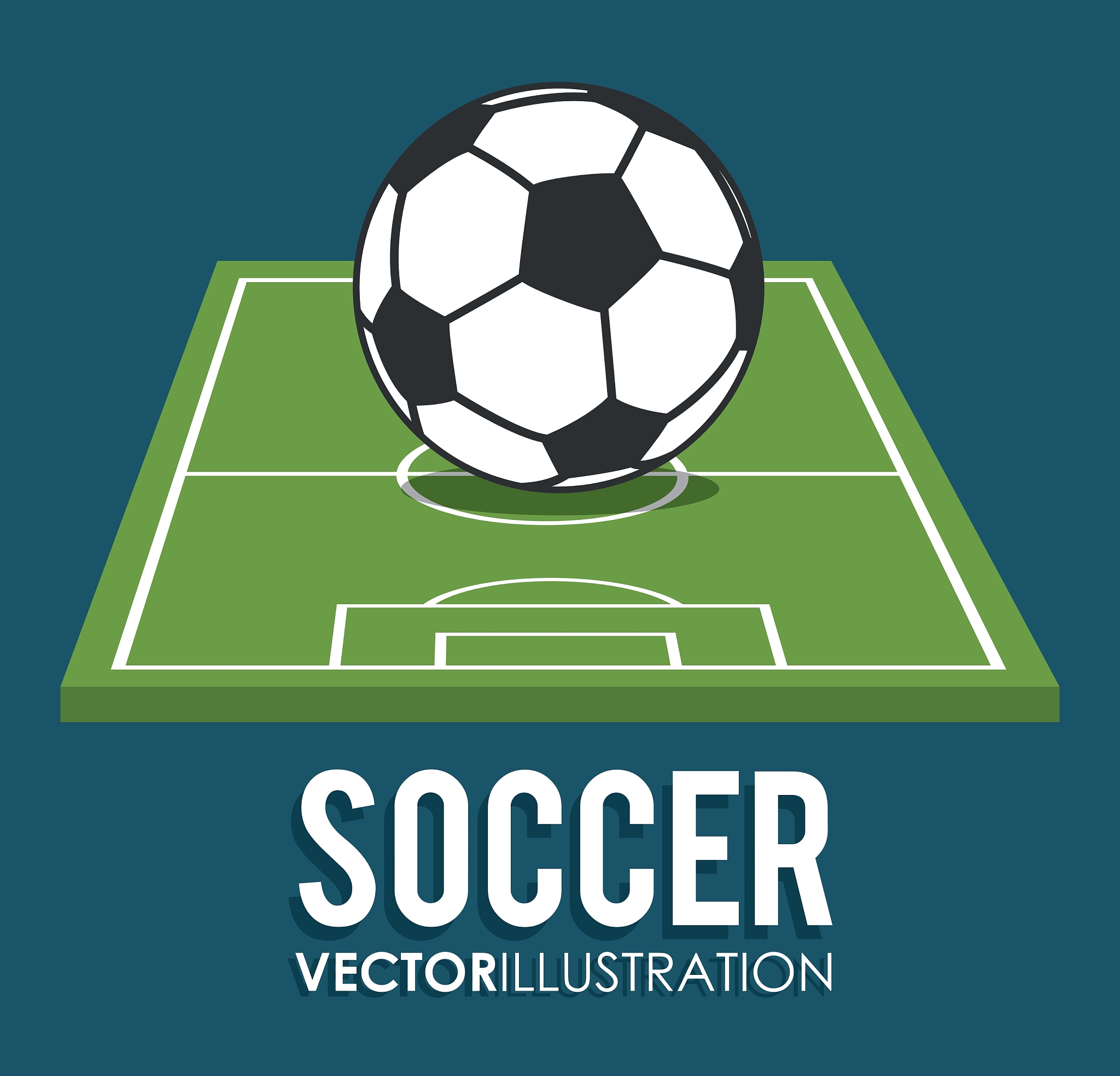 ball and league of soccer sport design