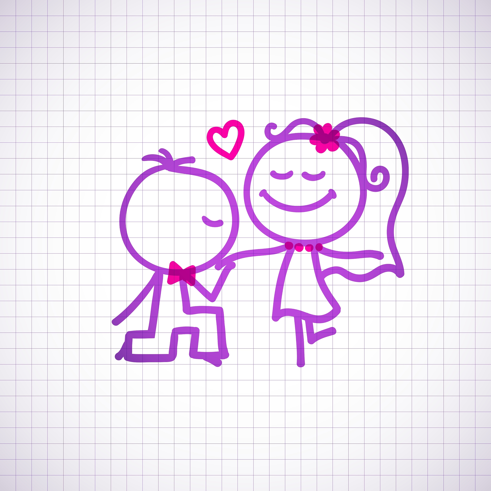 用'雯'字笔画画画表达爱意，创意浪漫