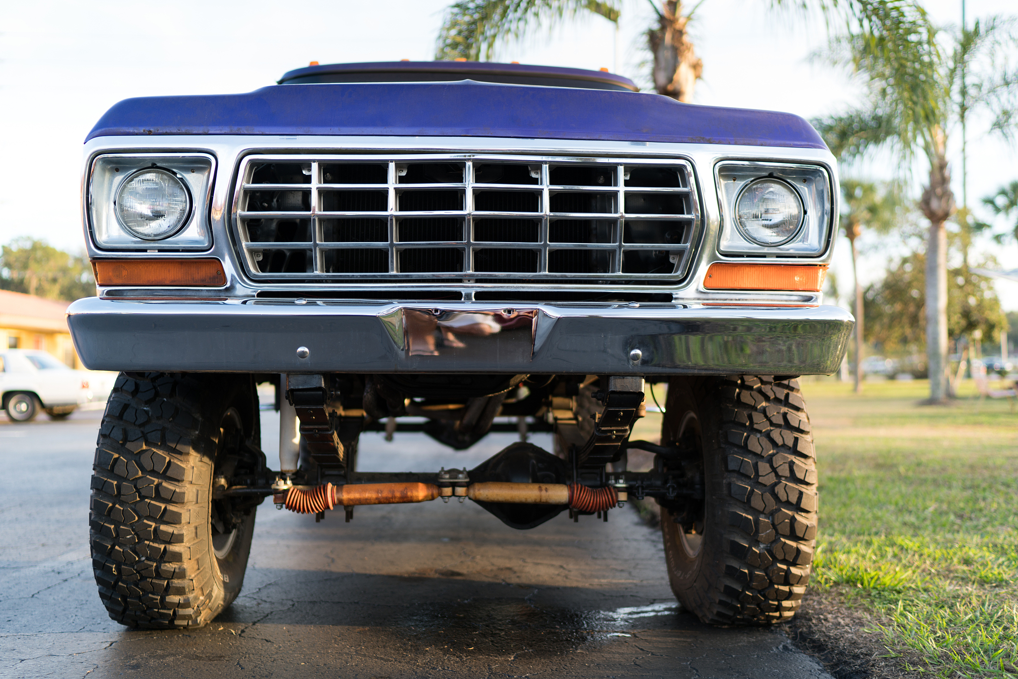 old big blue pick up track 4wd