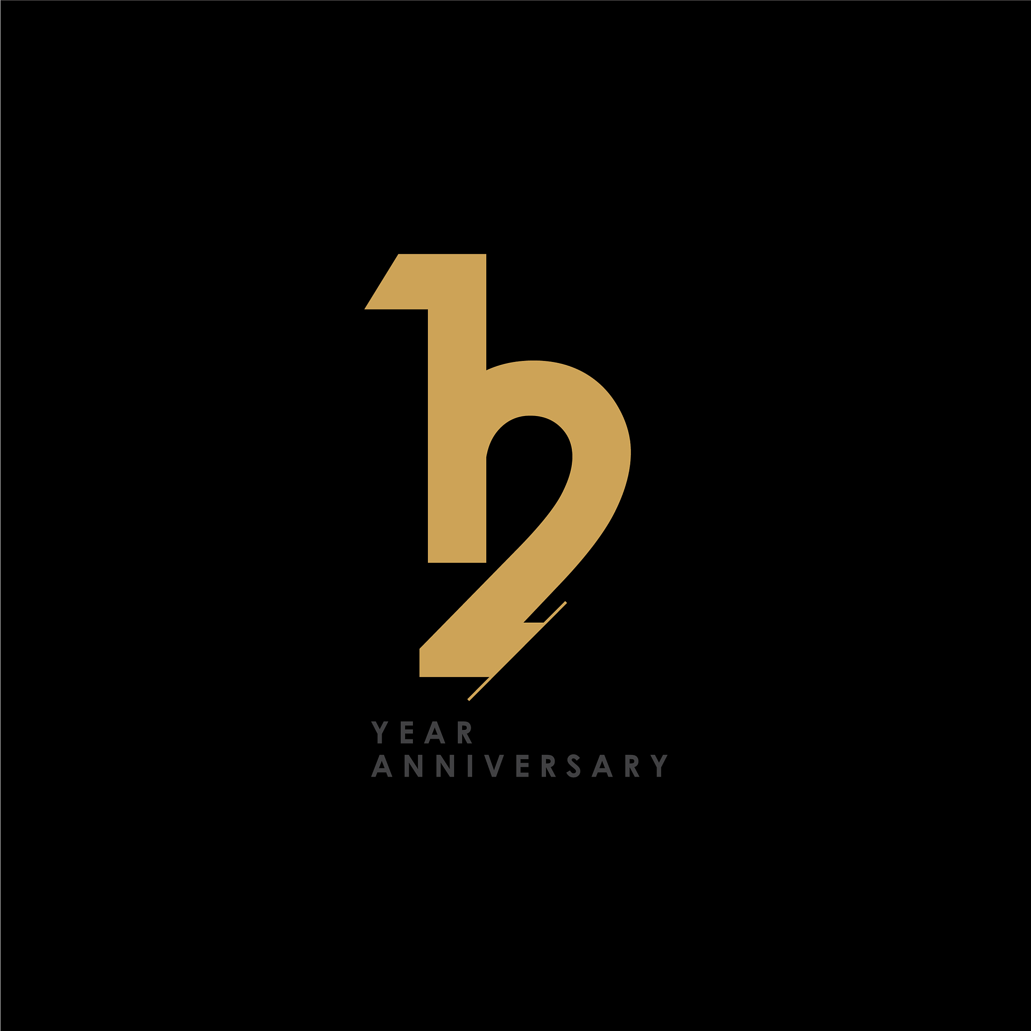 12 year anniversary celebration template design