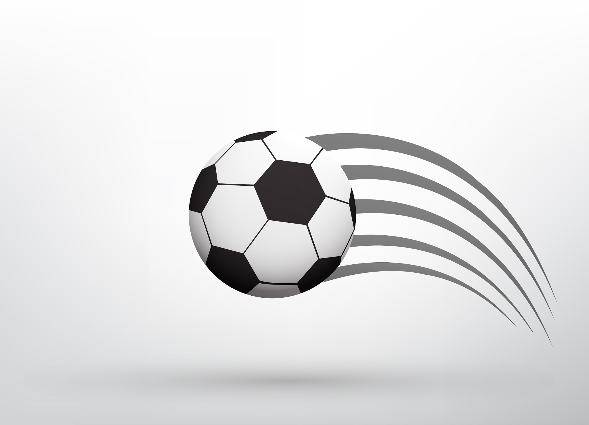 flying soccer ball
