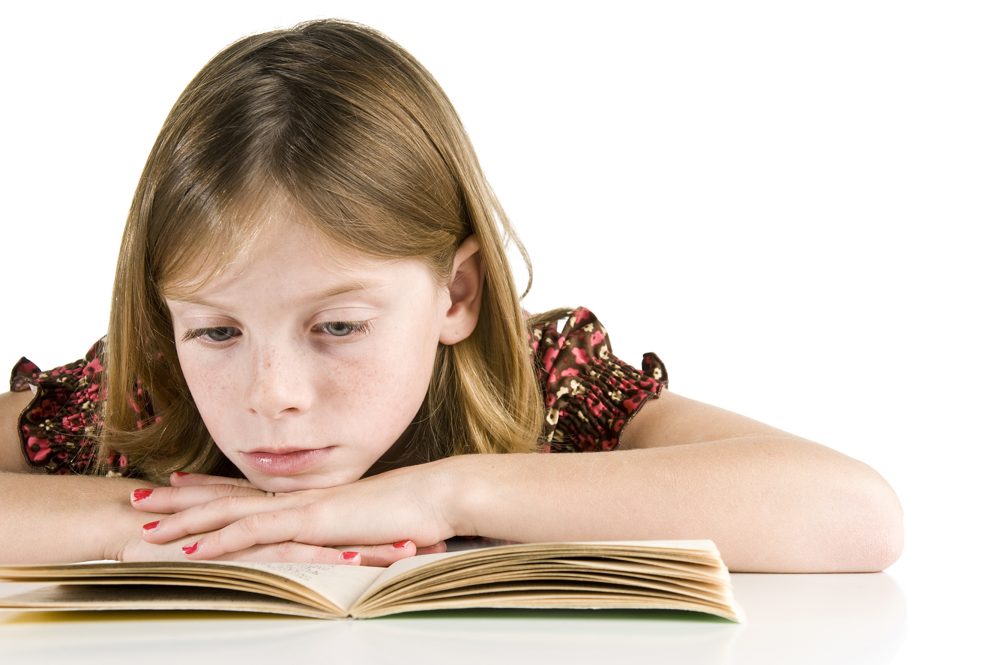 reading a book