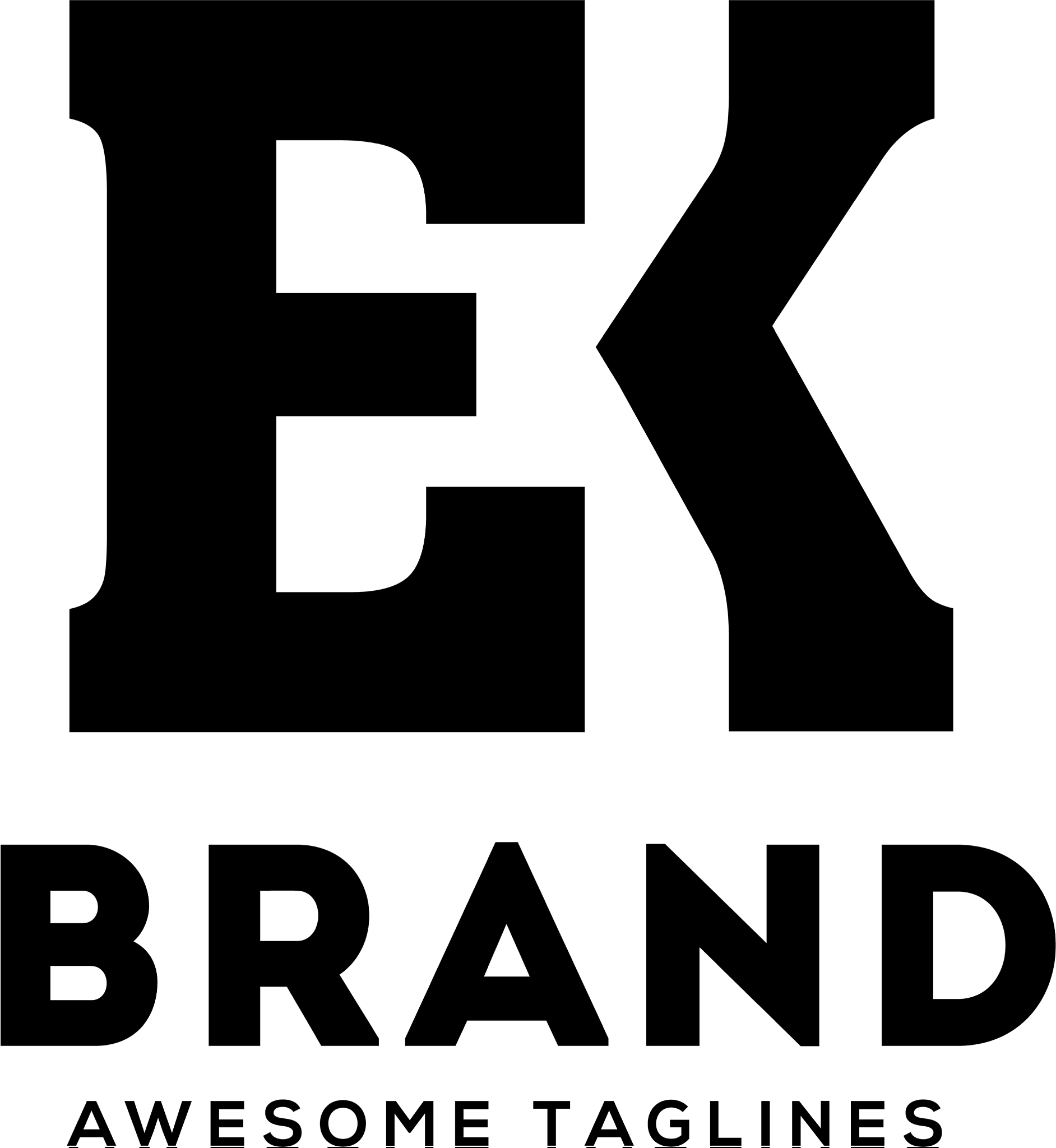 ek letter monogram strong and bold logo