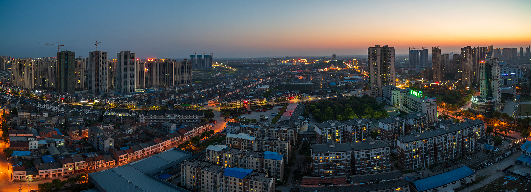 湖北省仙桃市城南全景
