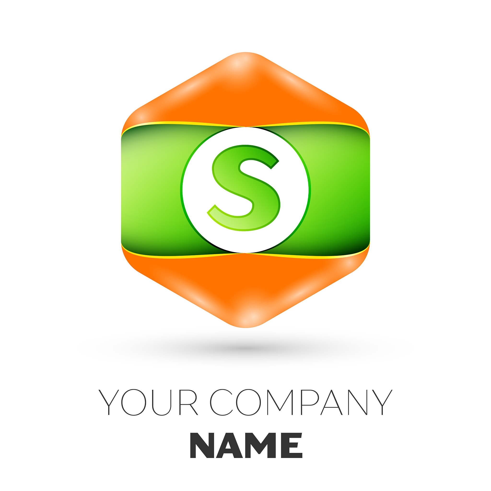 letter s logo in the colorful hexagonal