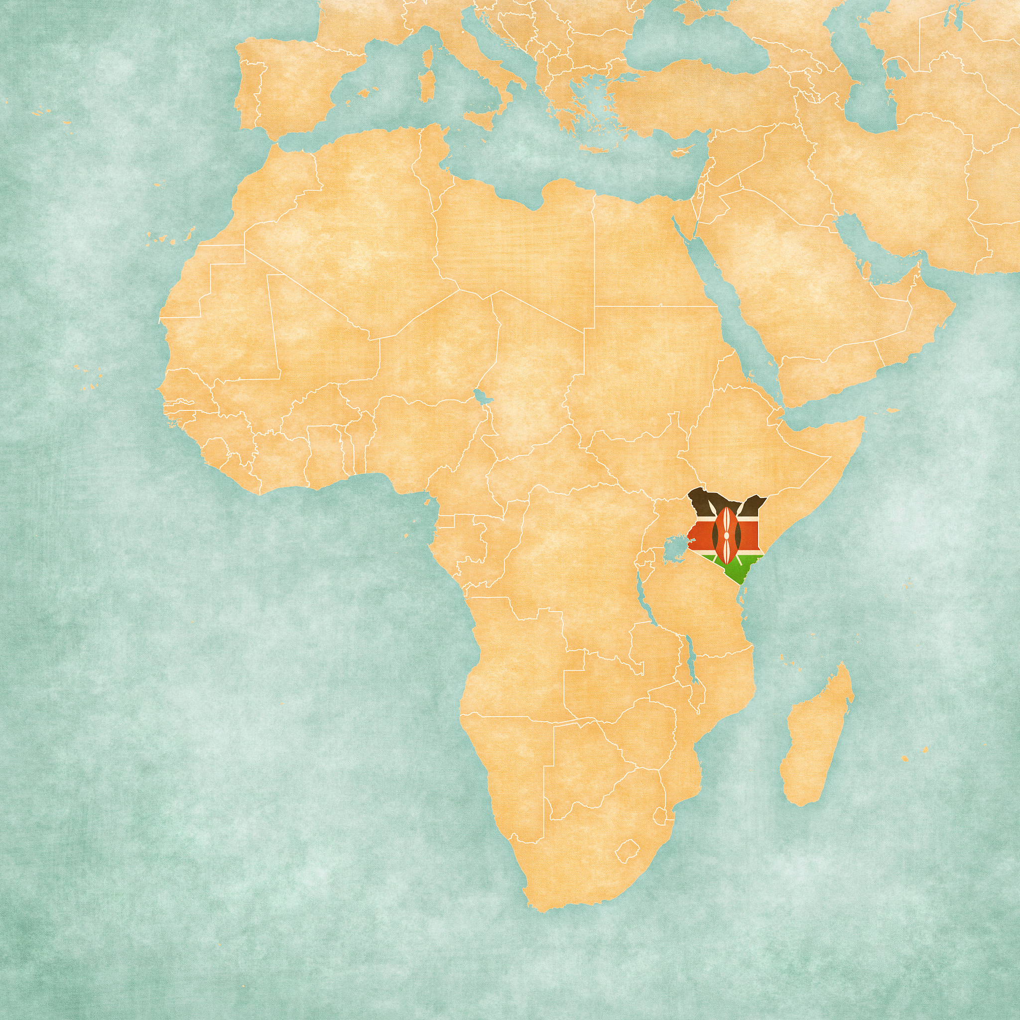 map of africa - kenya