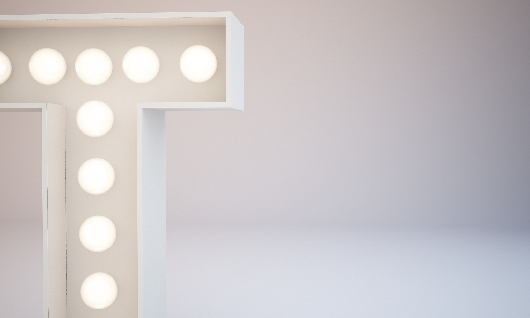 3d rendering white bulb type background illustration
