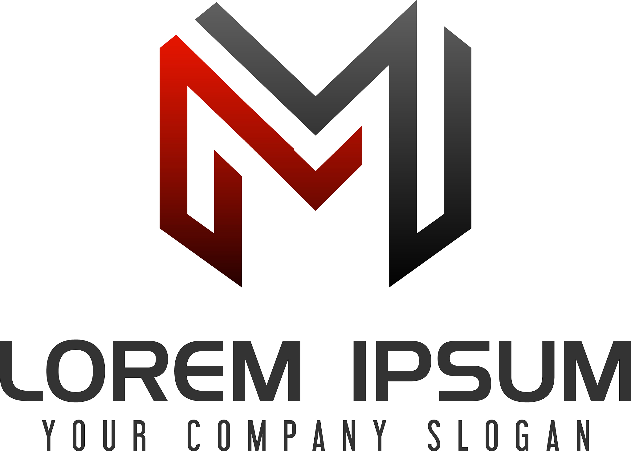 modern letter m logo design concept template