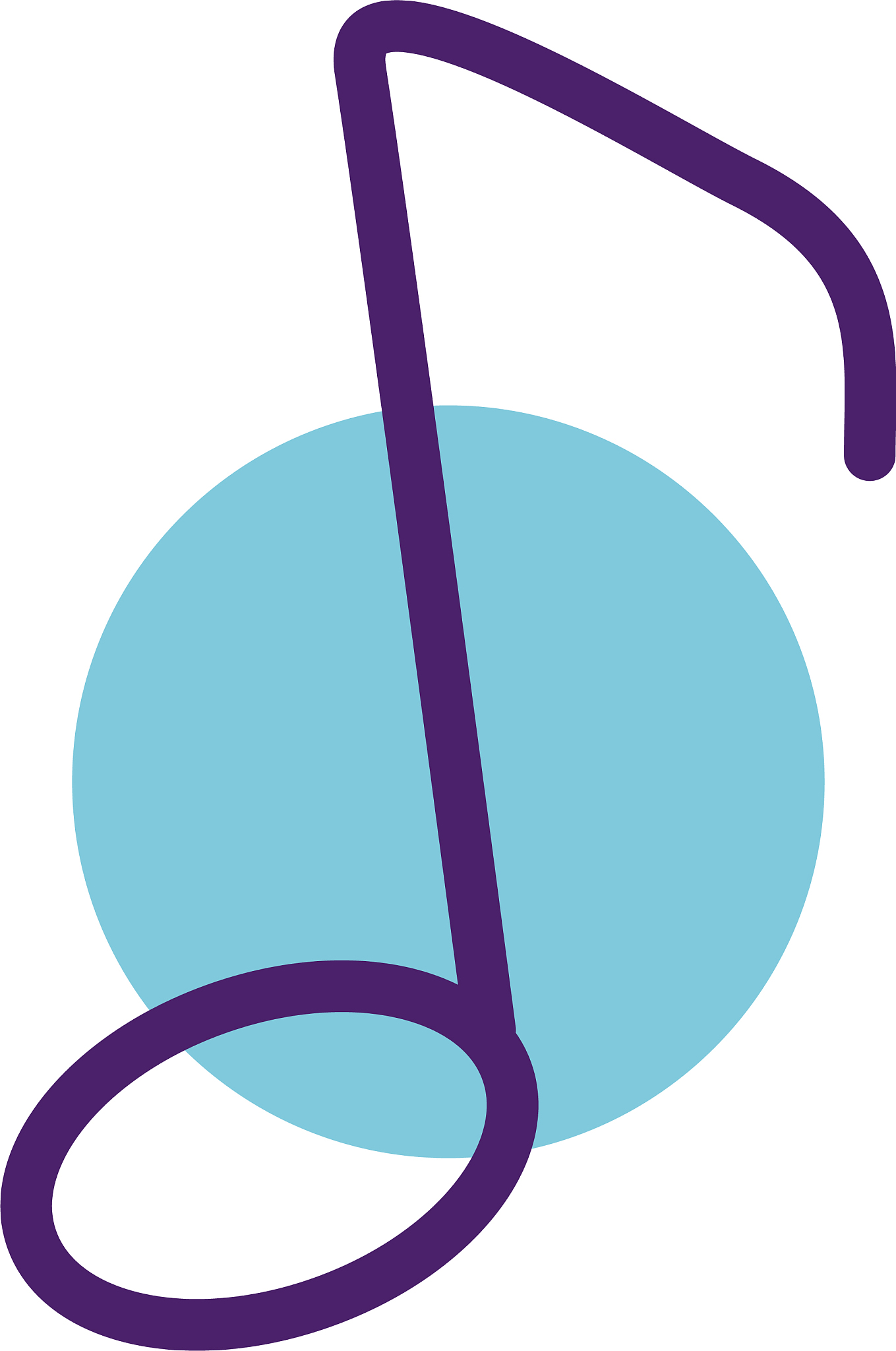 music note line style icon