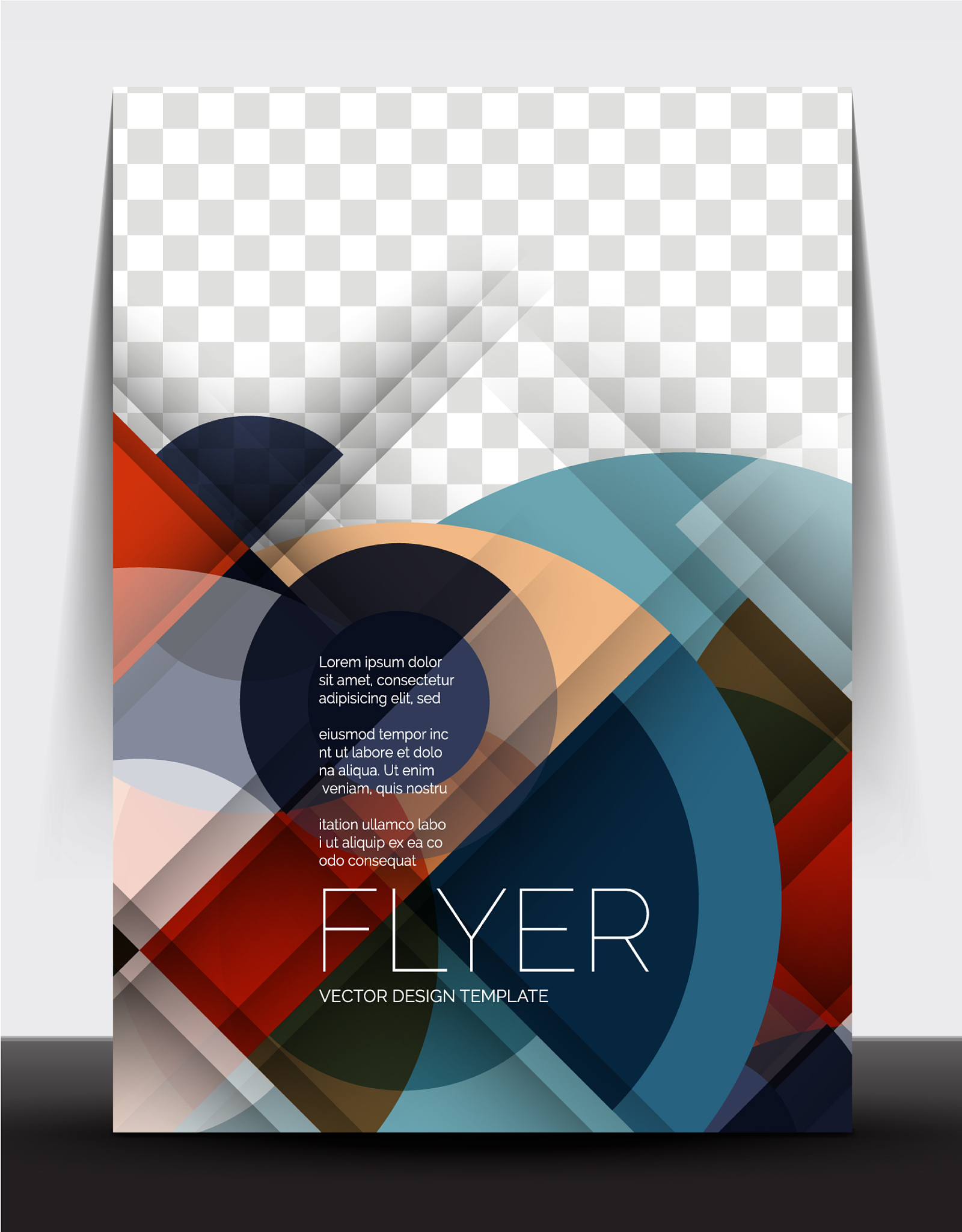 a4 flyer annual report circle design