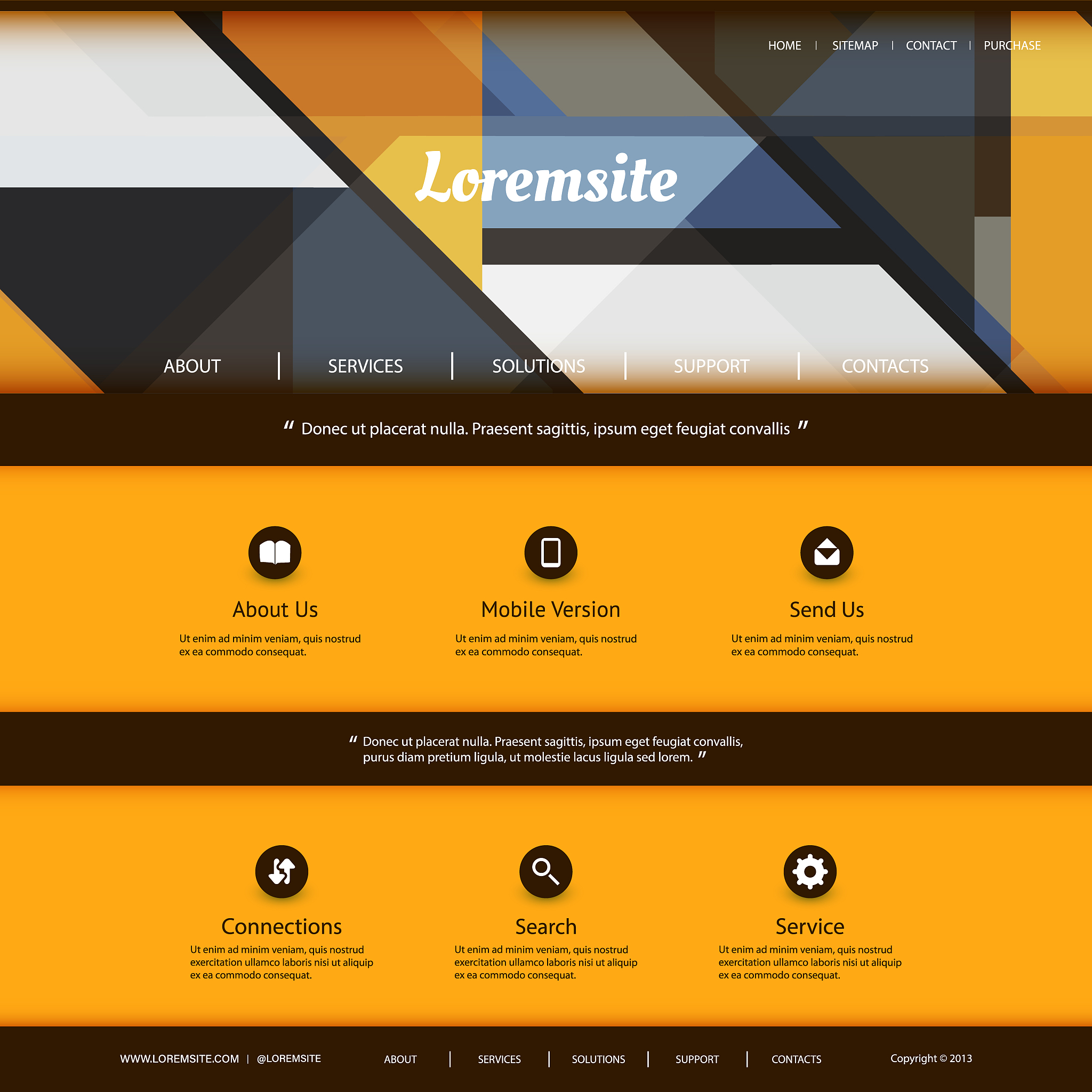 one page website template