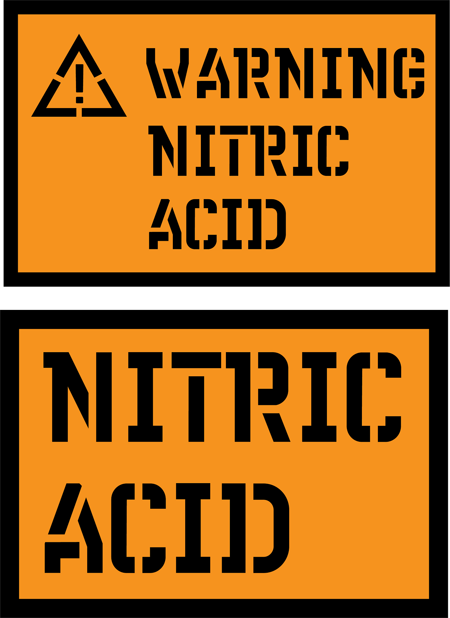 nitric acid sign