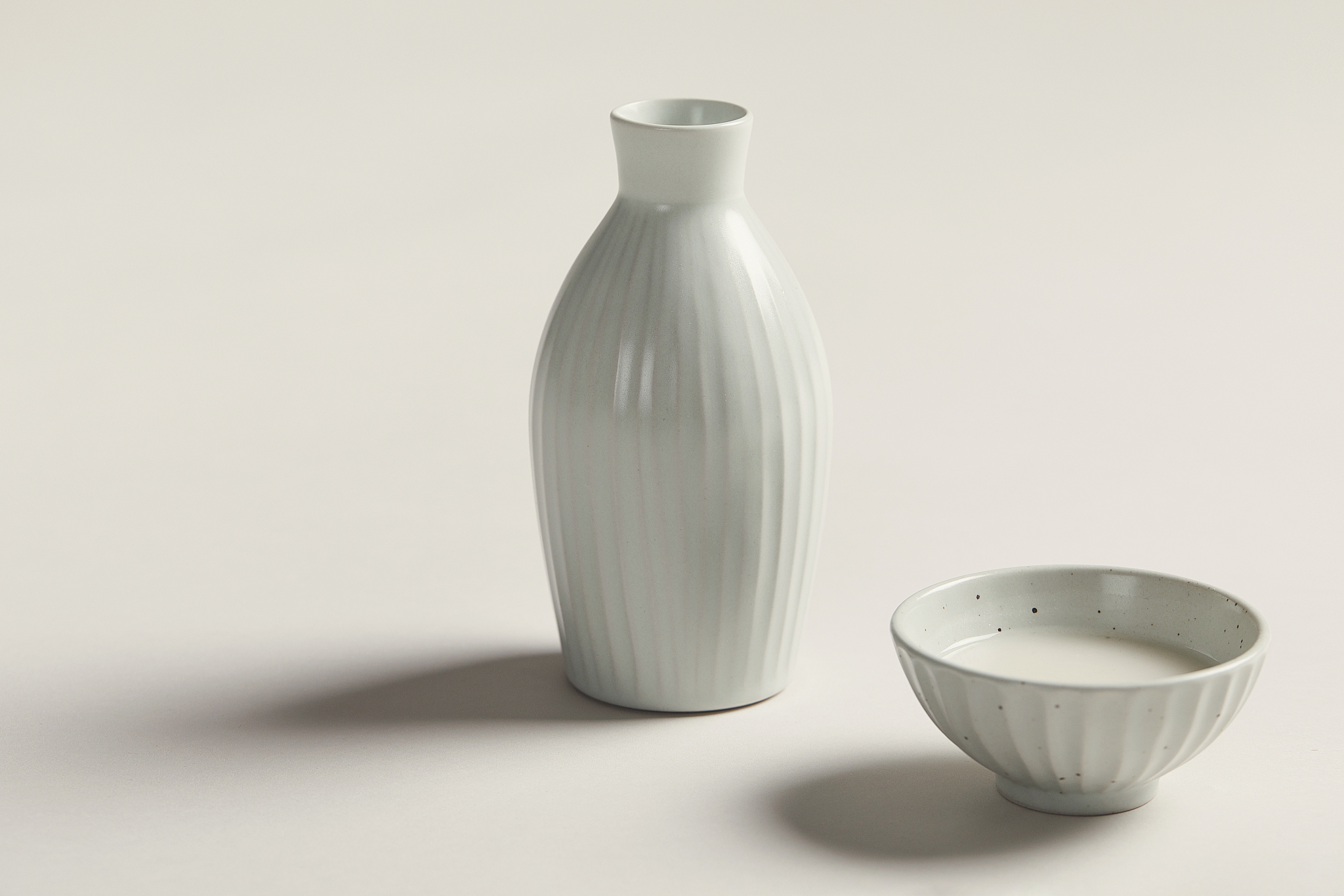 makgeolli, liquor, cup, bottle, raw rice wine