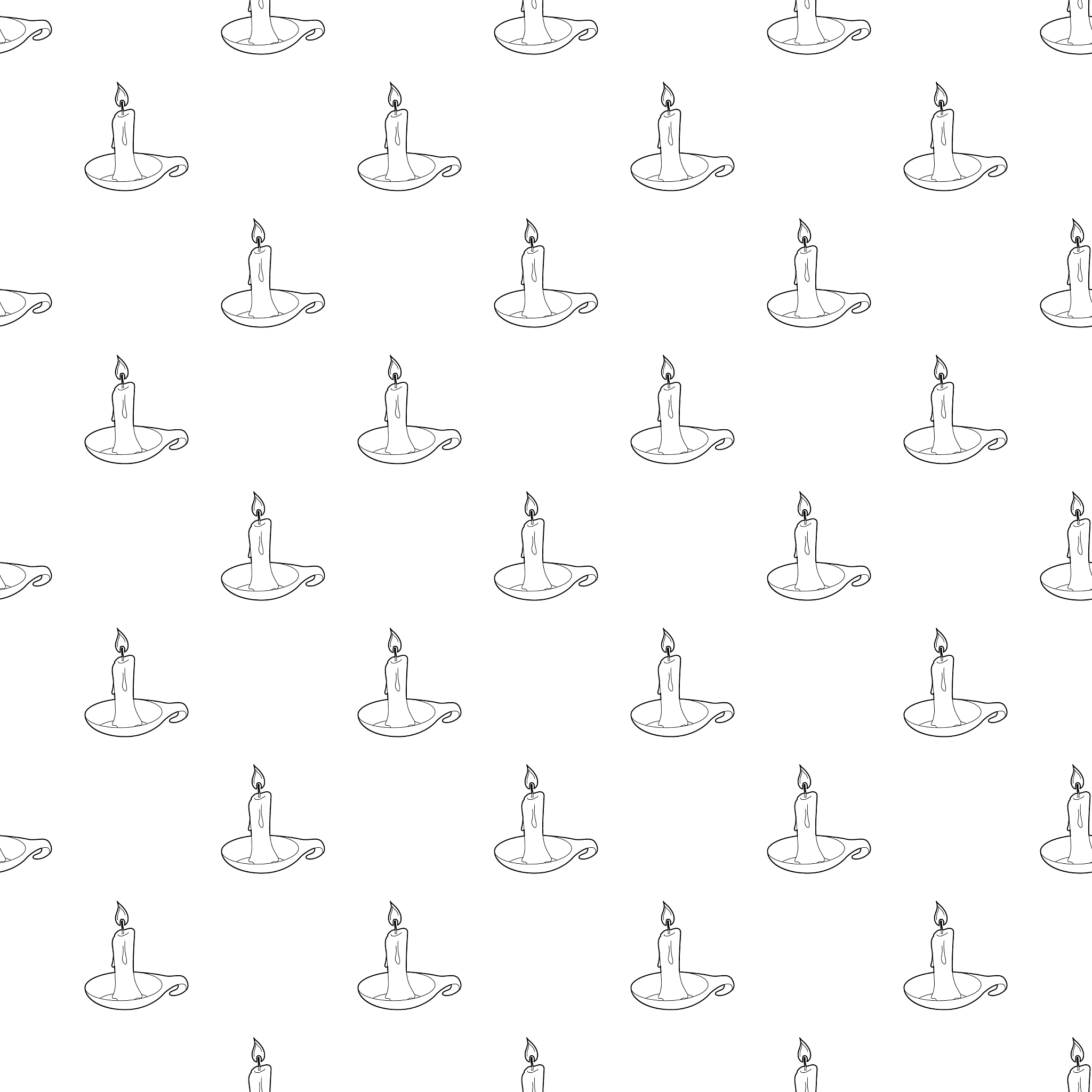 candle icon outline style