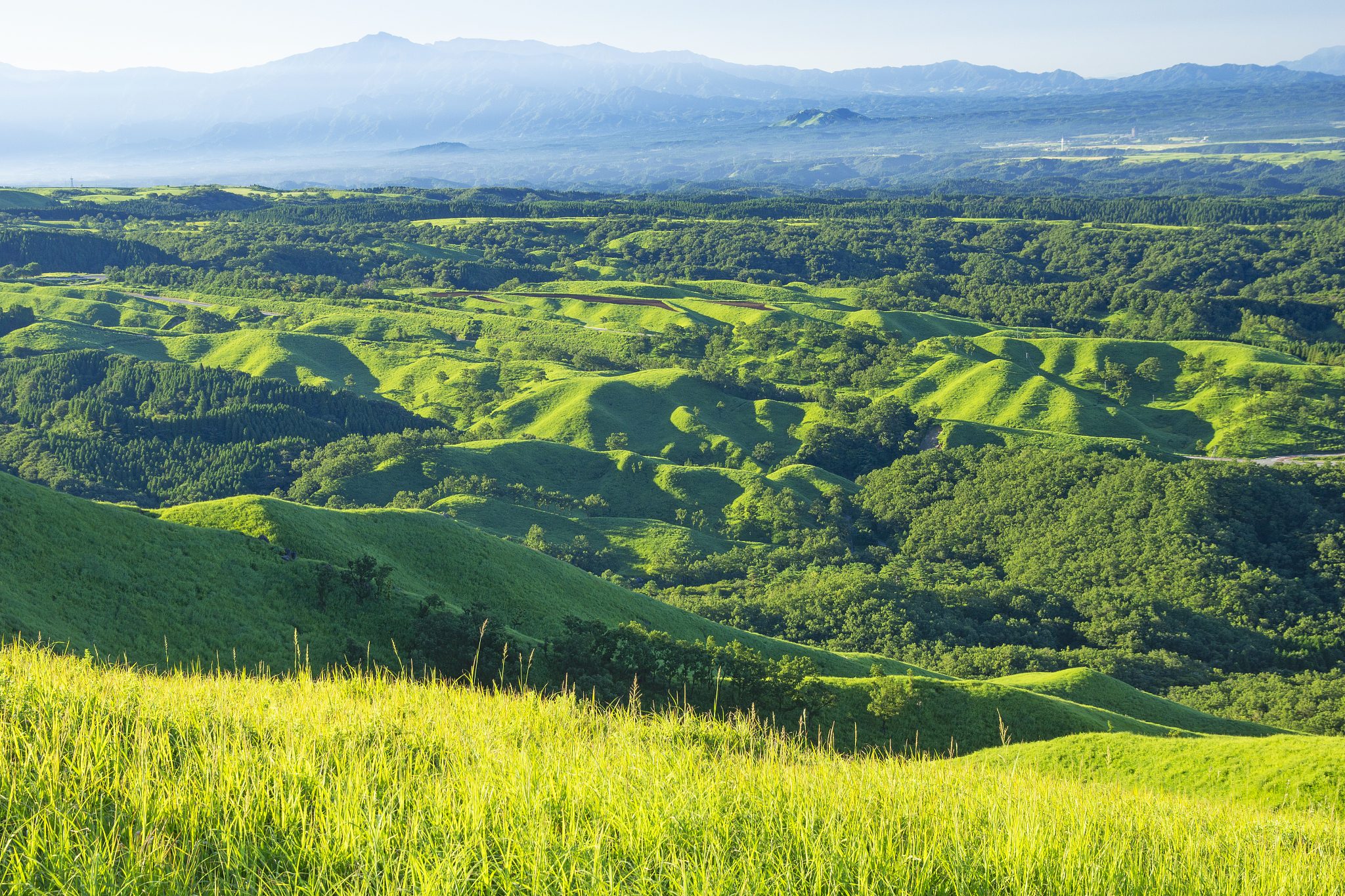 land in aso, kumamoto prefecture, japan