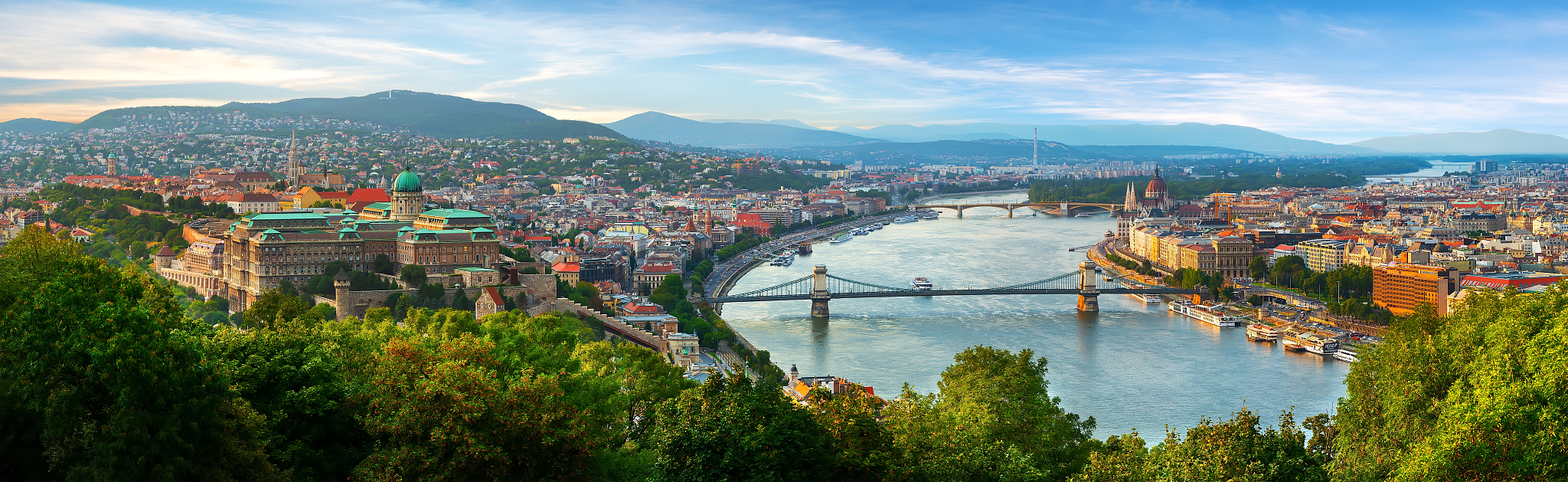panoramic view on budapest