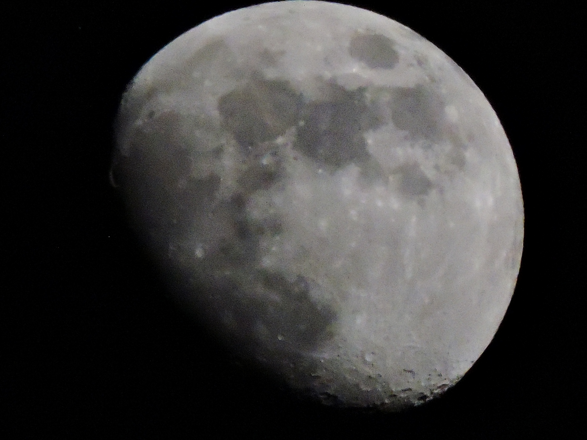 clear spring night sky moon
