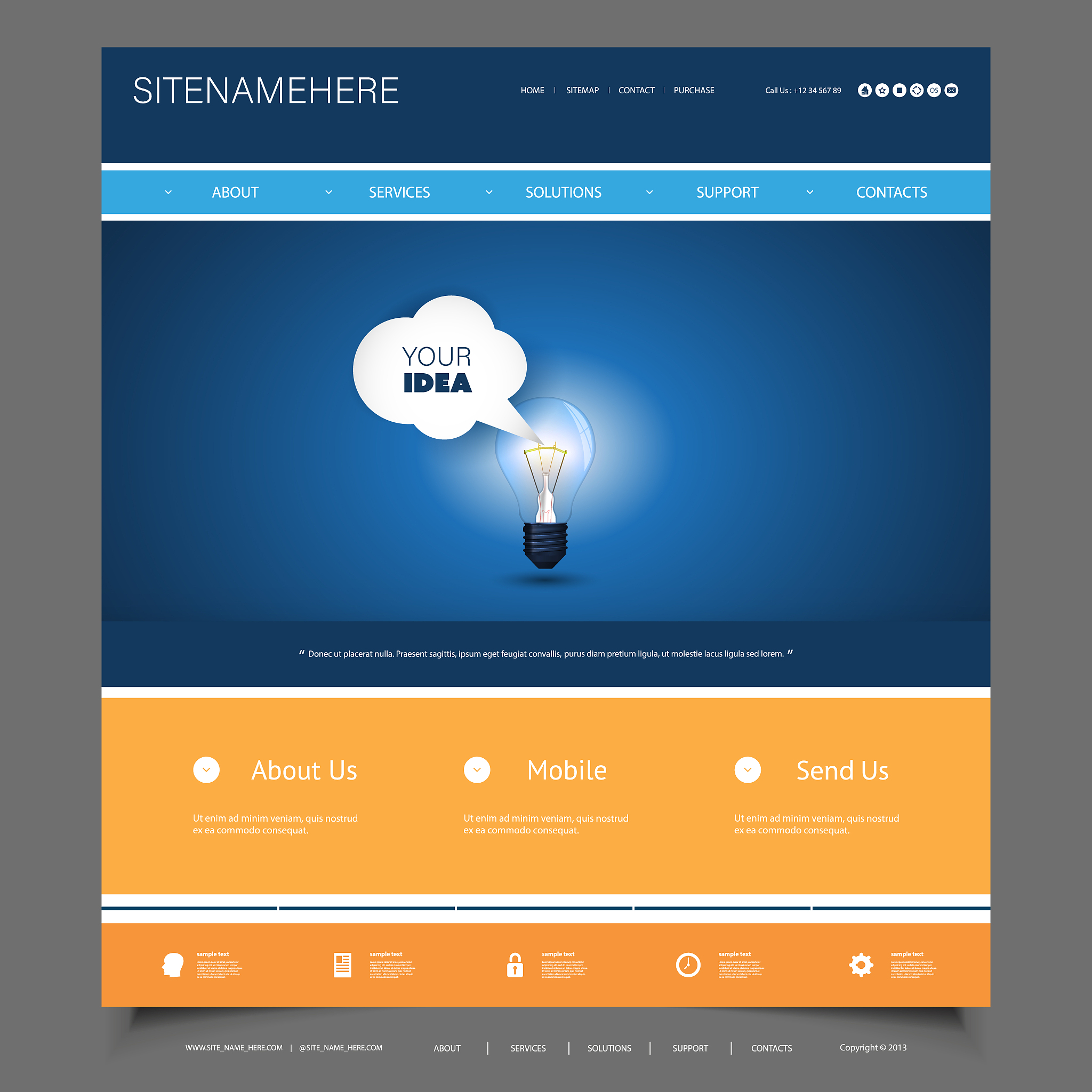 one page website template - ideas