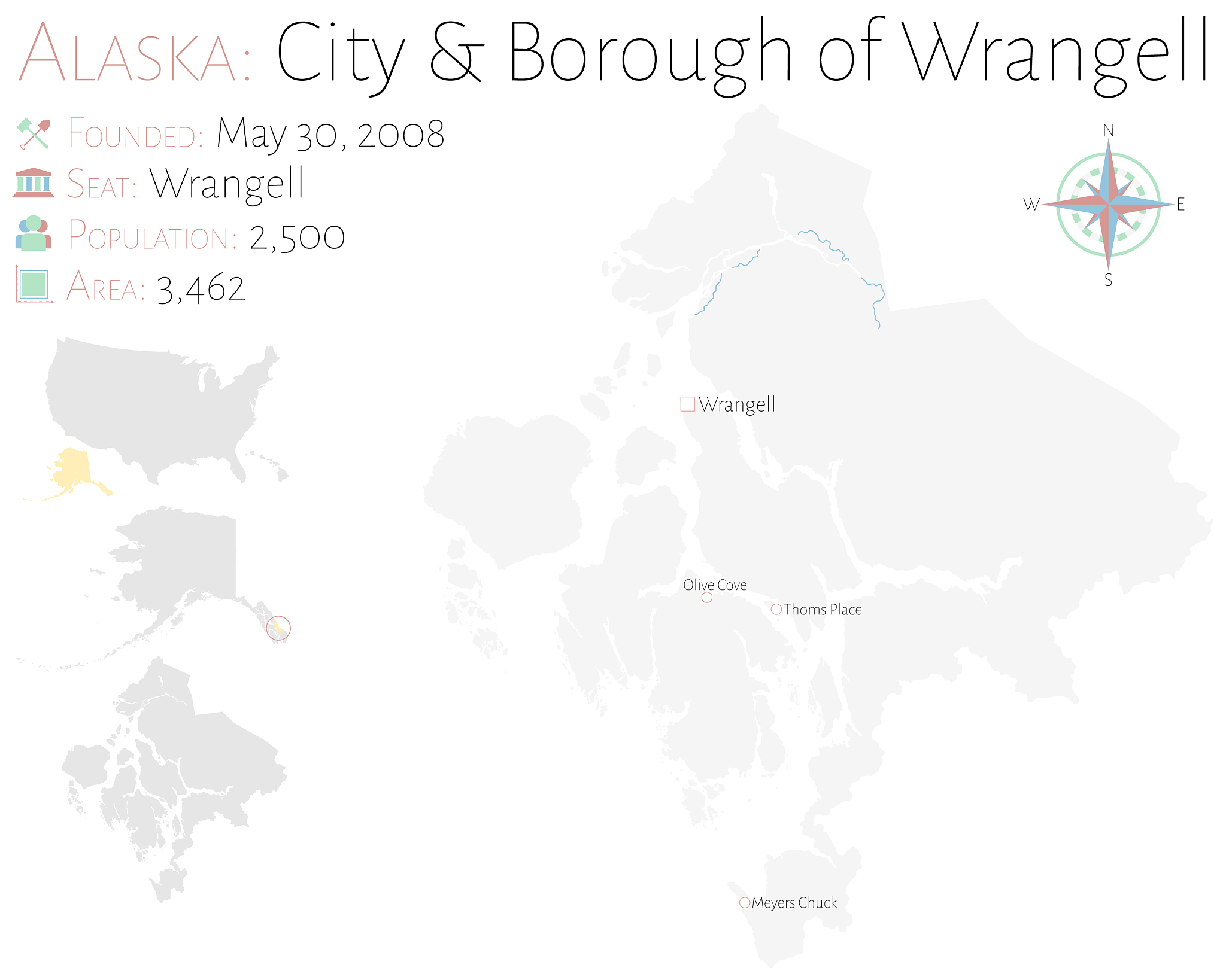 map city and borough wrangell in alaska