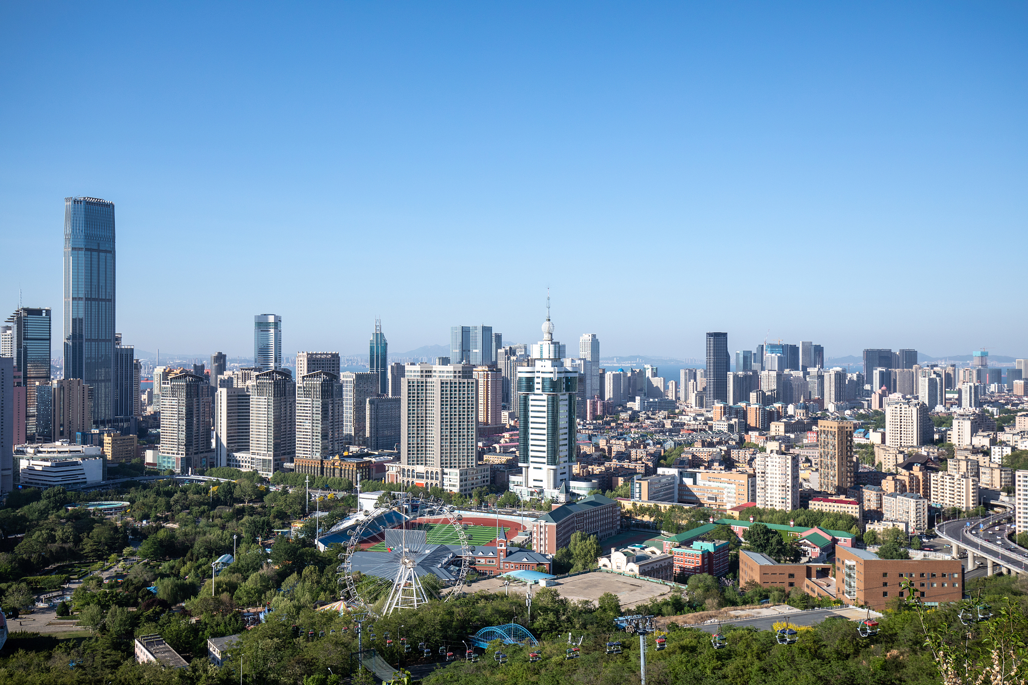 china dalian city landscape