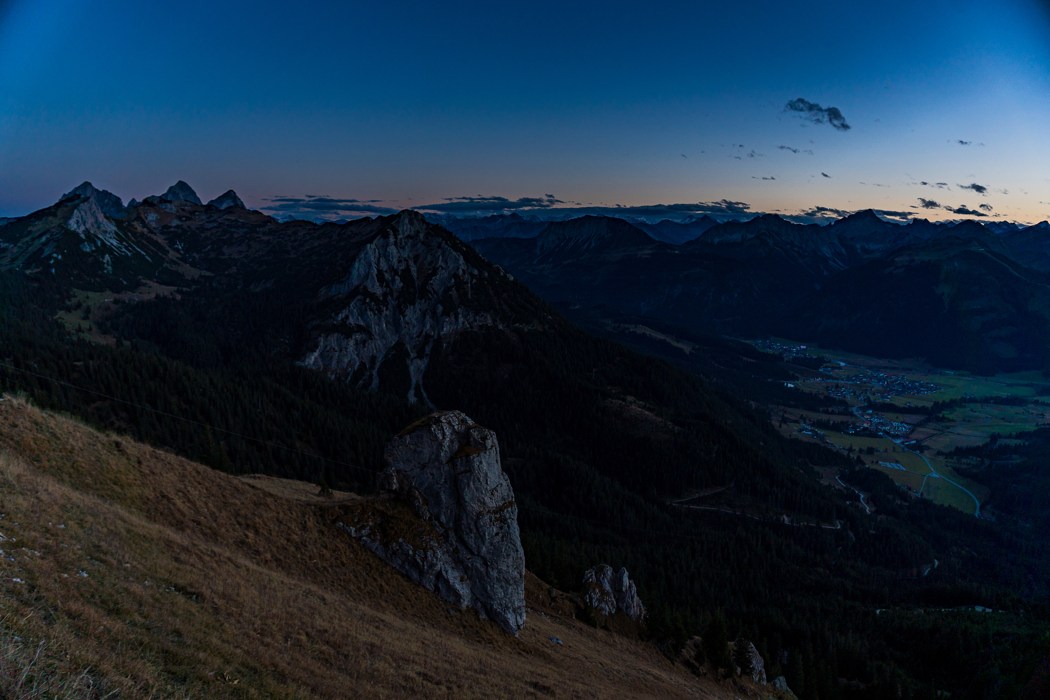 aggenstein at sunset in the tannheim valley