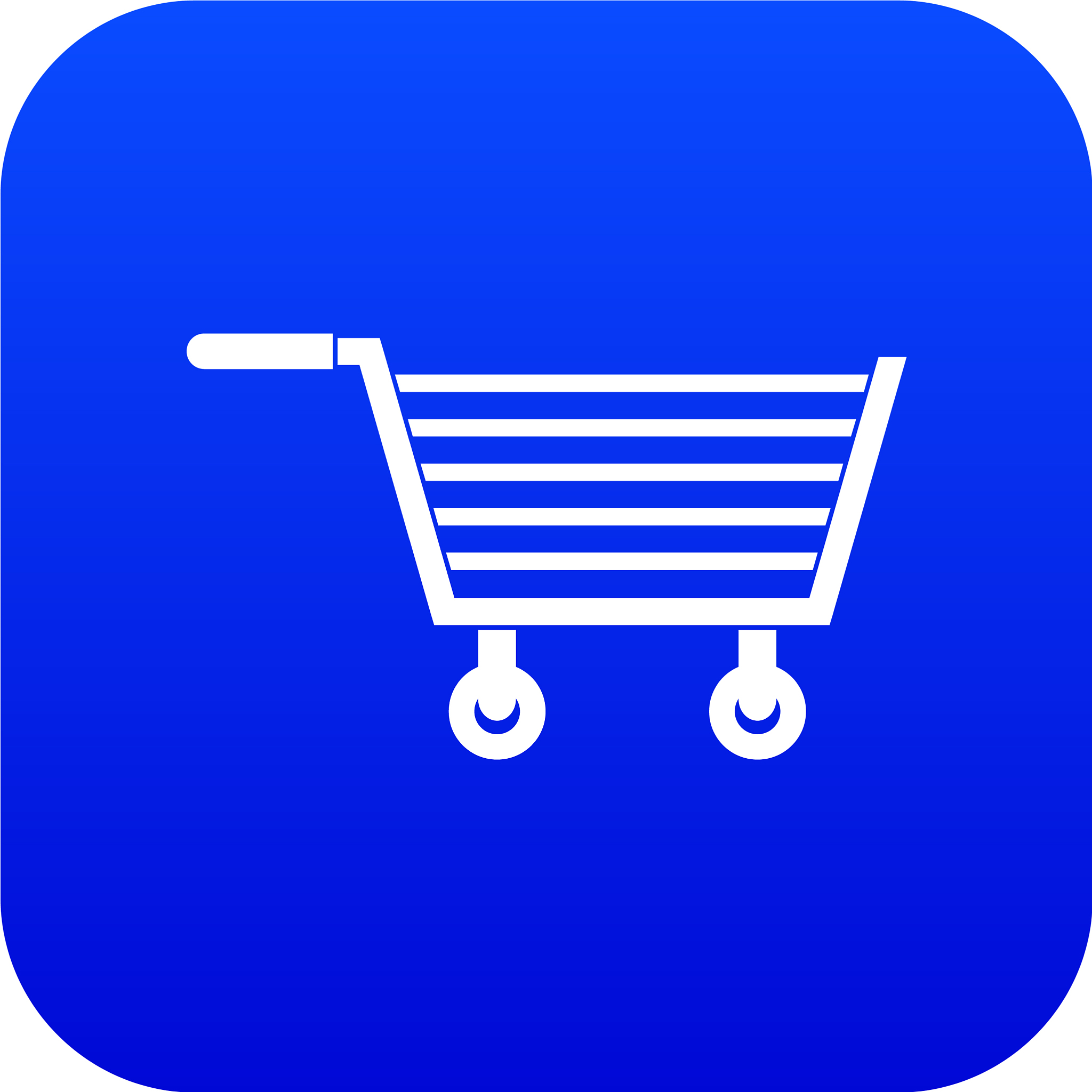 online shopping icon digital blue