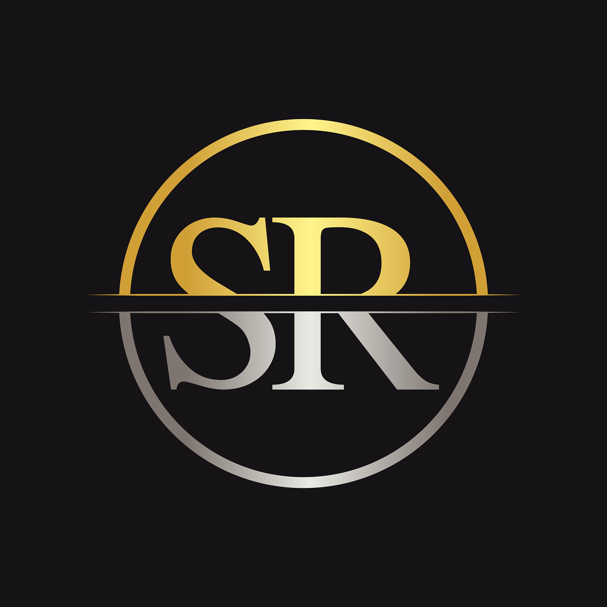 initial letter sr logo design template sr letter