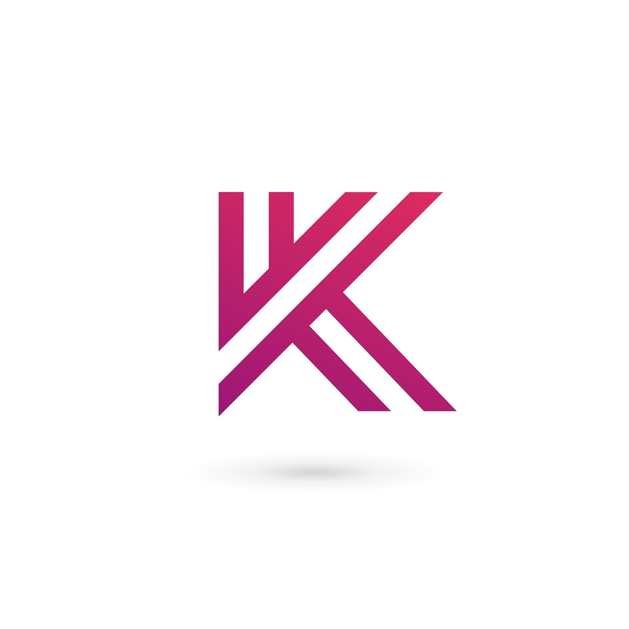 letter k logo icon design template elements