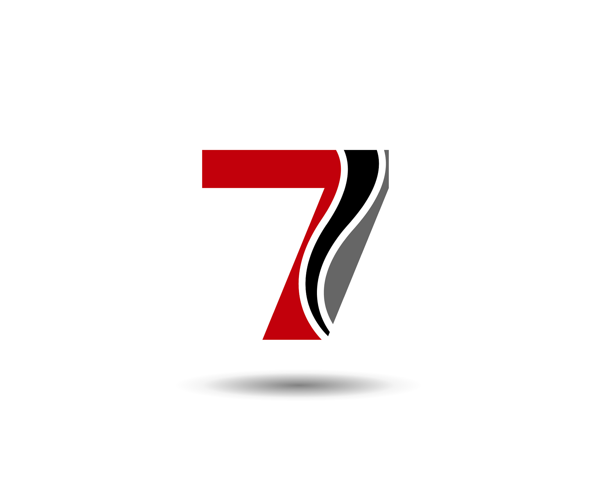 number seven 7 logo icon template elements