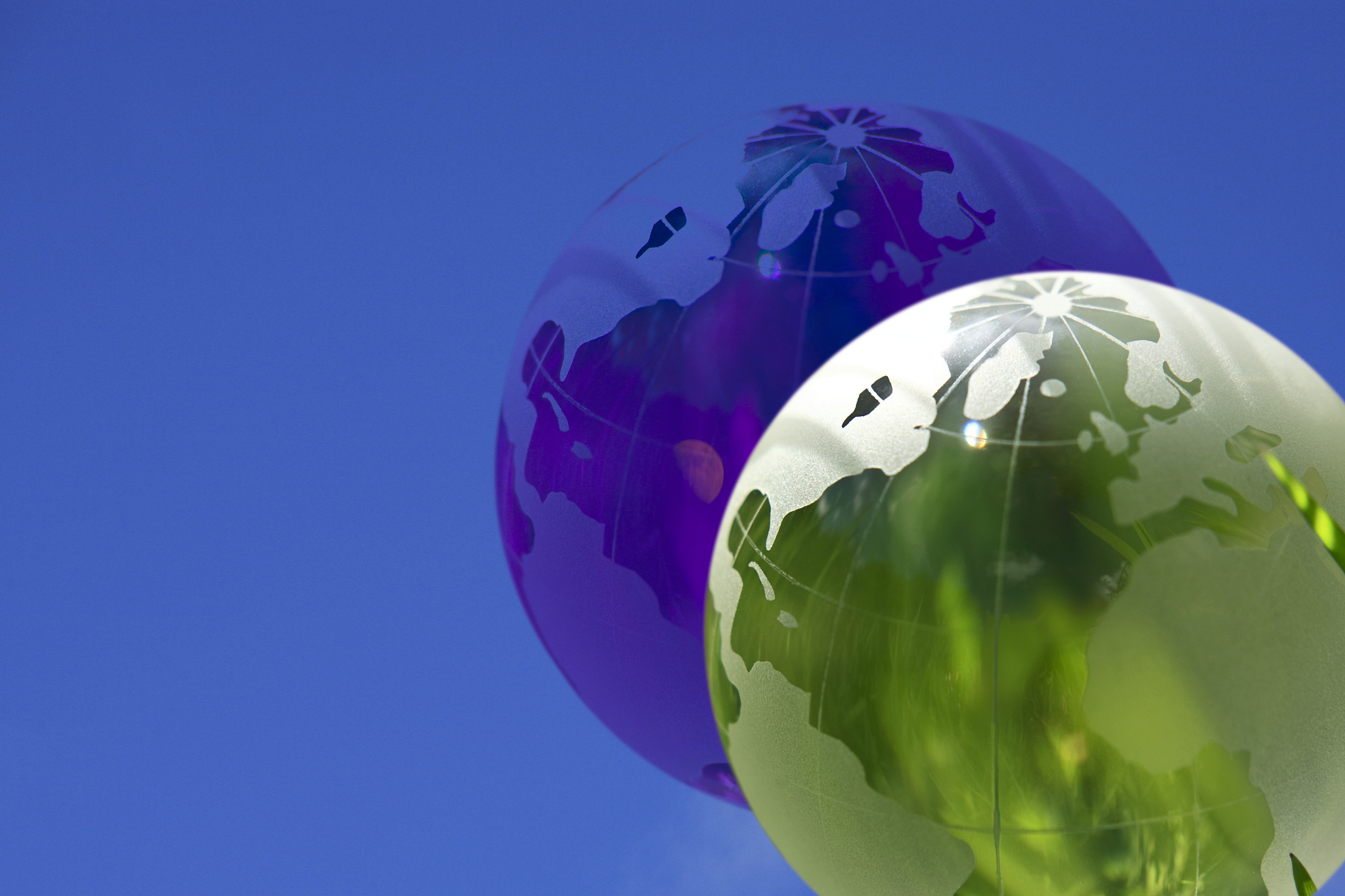 two world globes