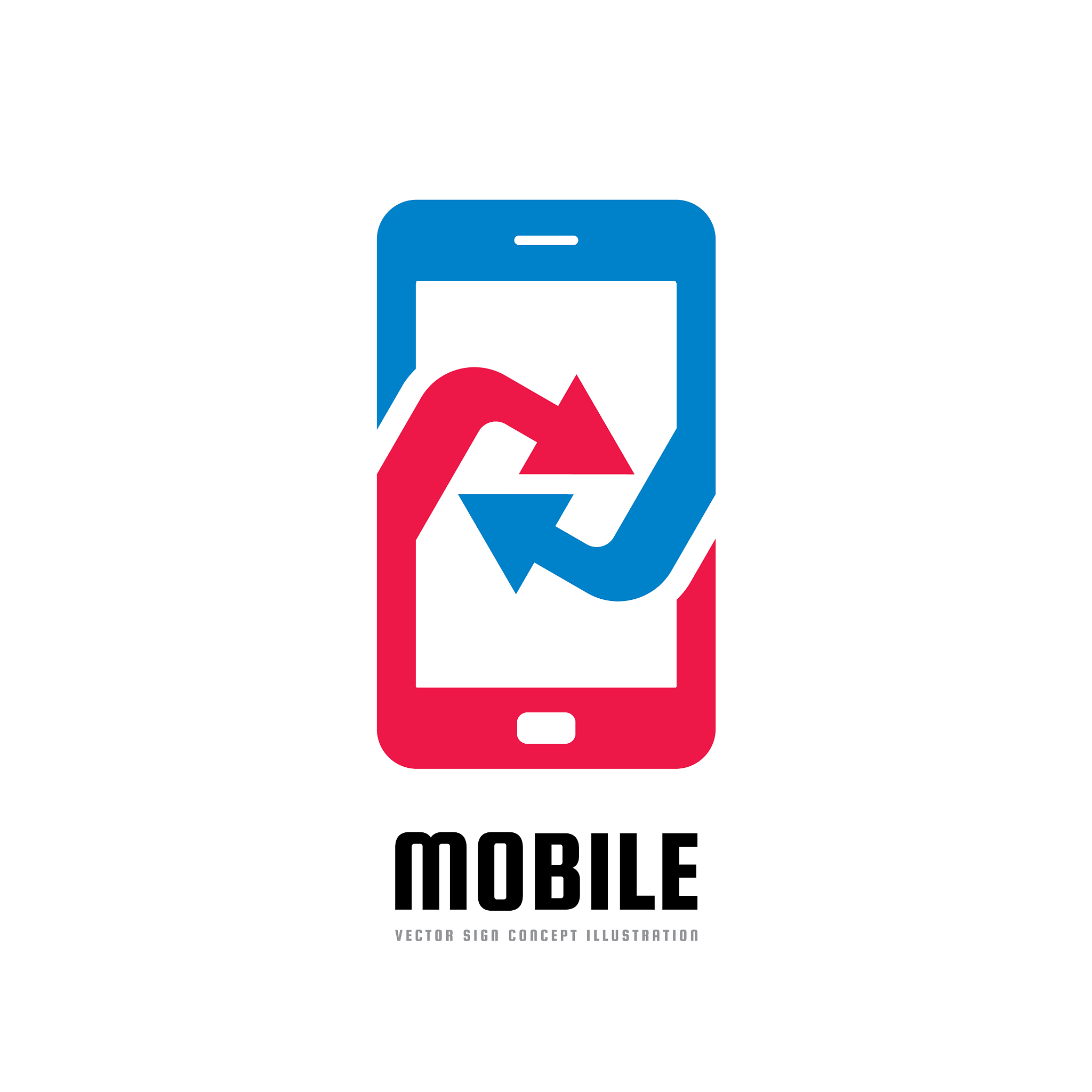 mobile phone application logo template