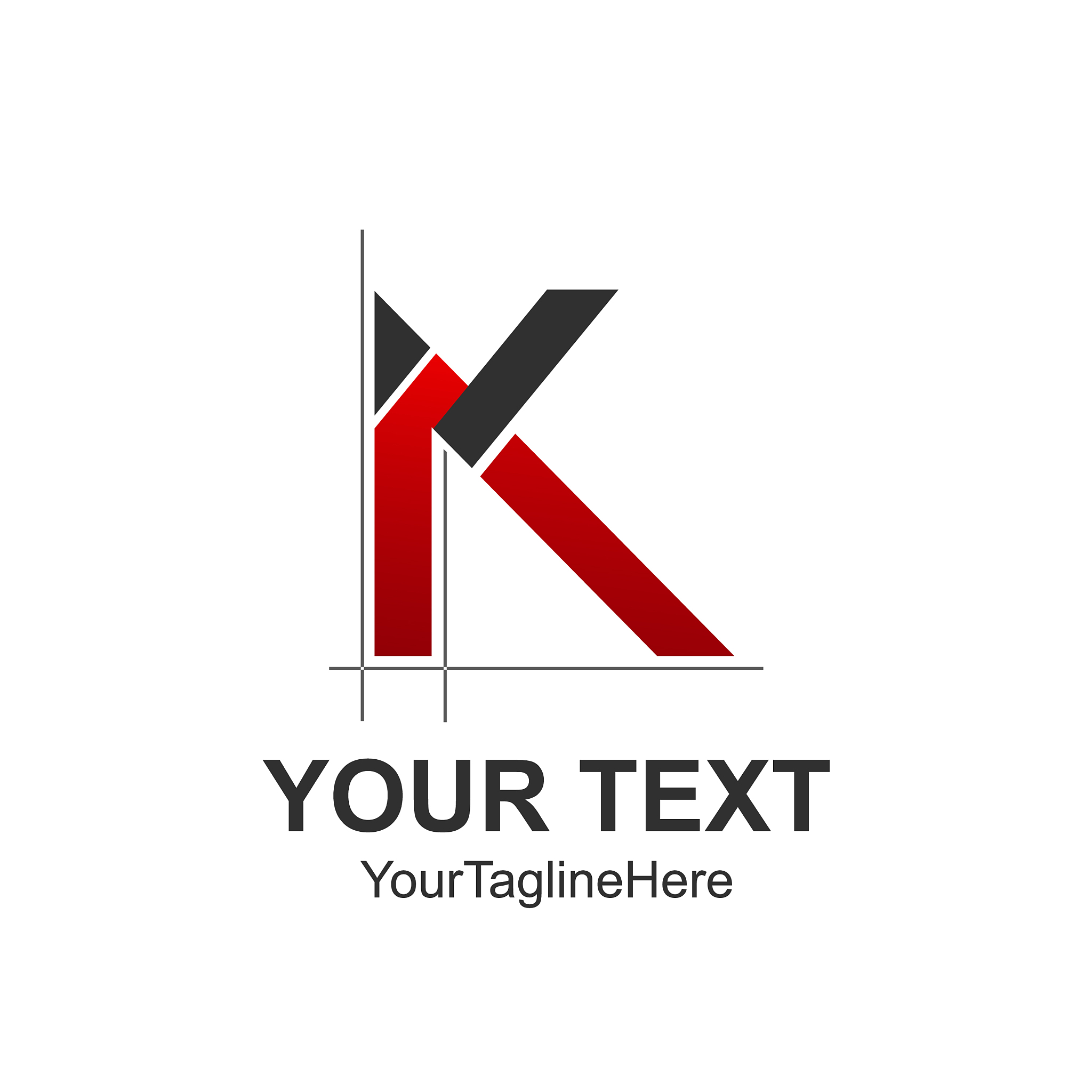 initial letter k logo design template element