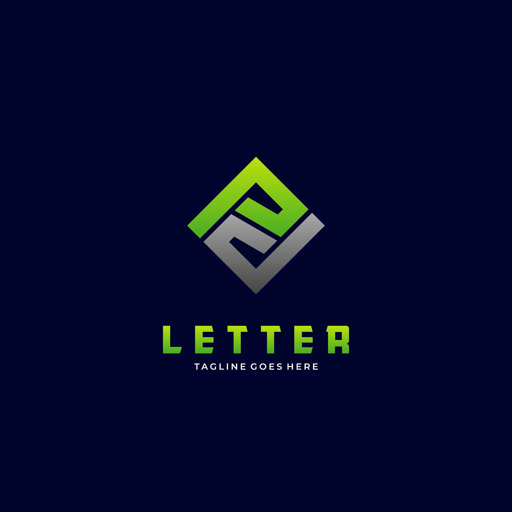 vector illustration letter p with square gradient colorful.