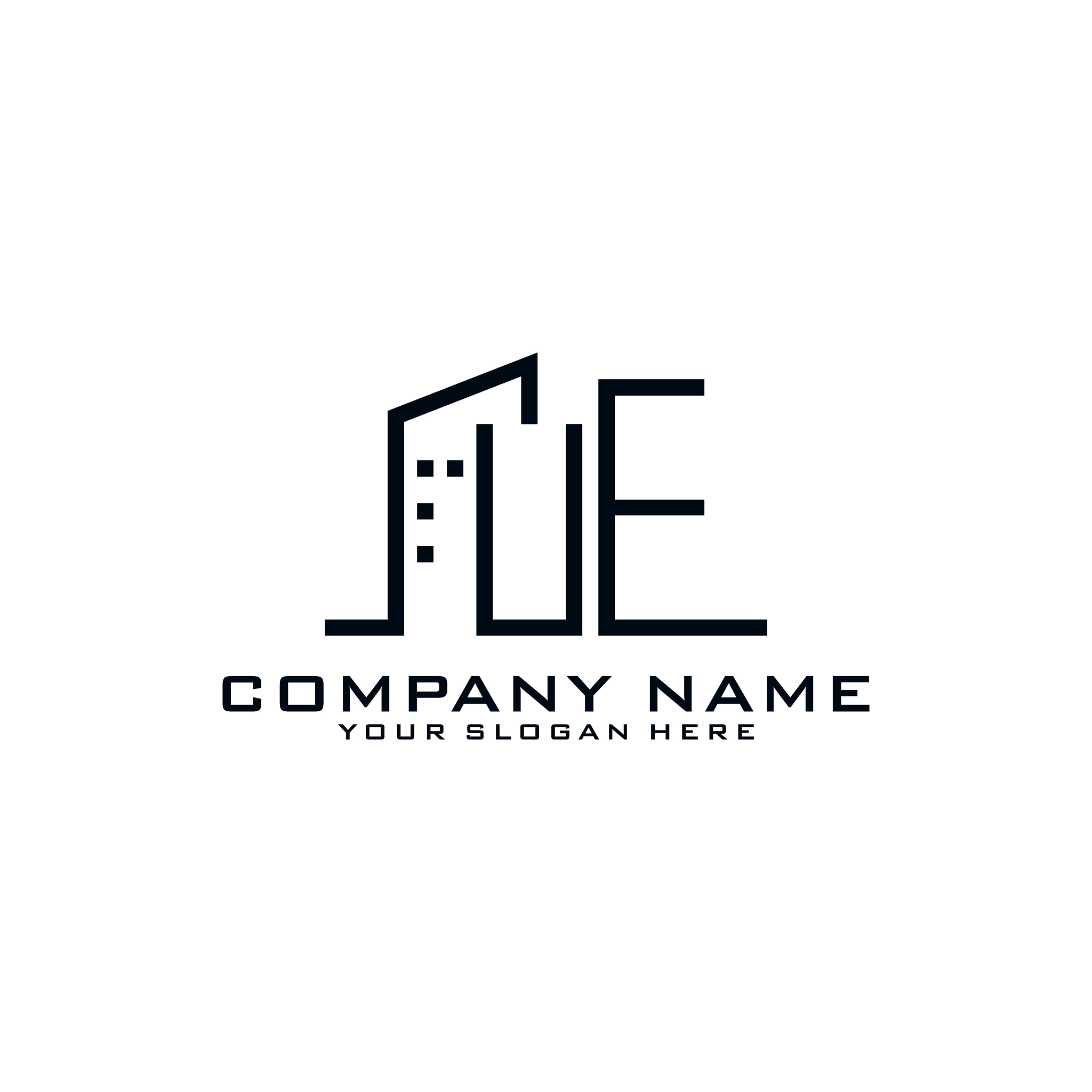 ue letter logo icon design template elements