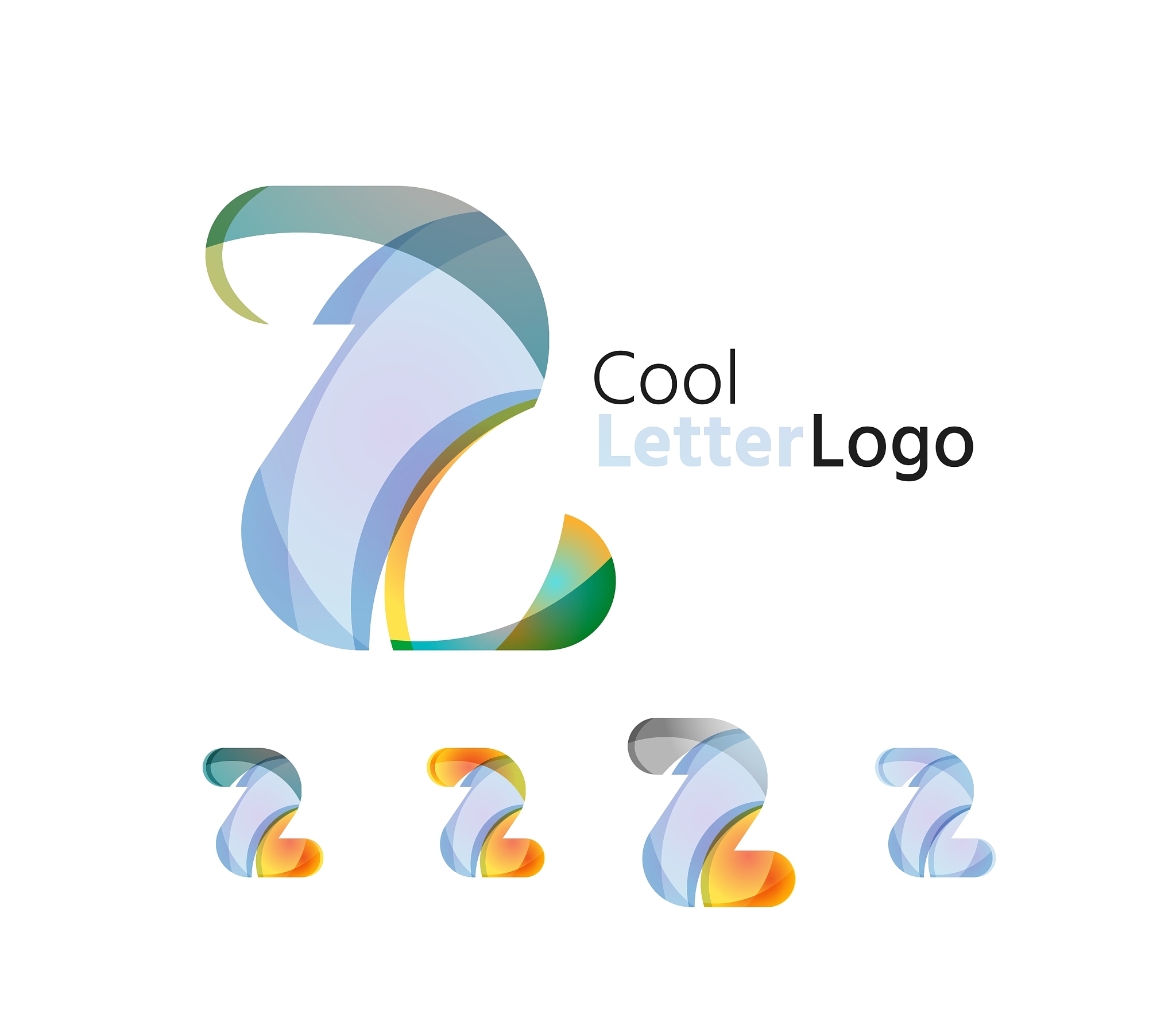 set of abstract z letter company logos business