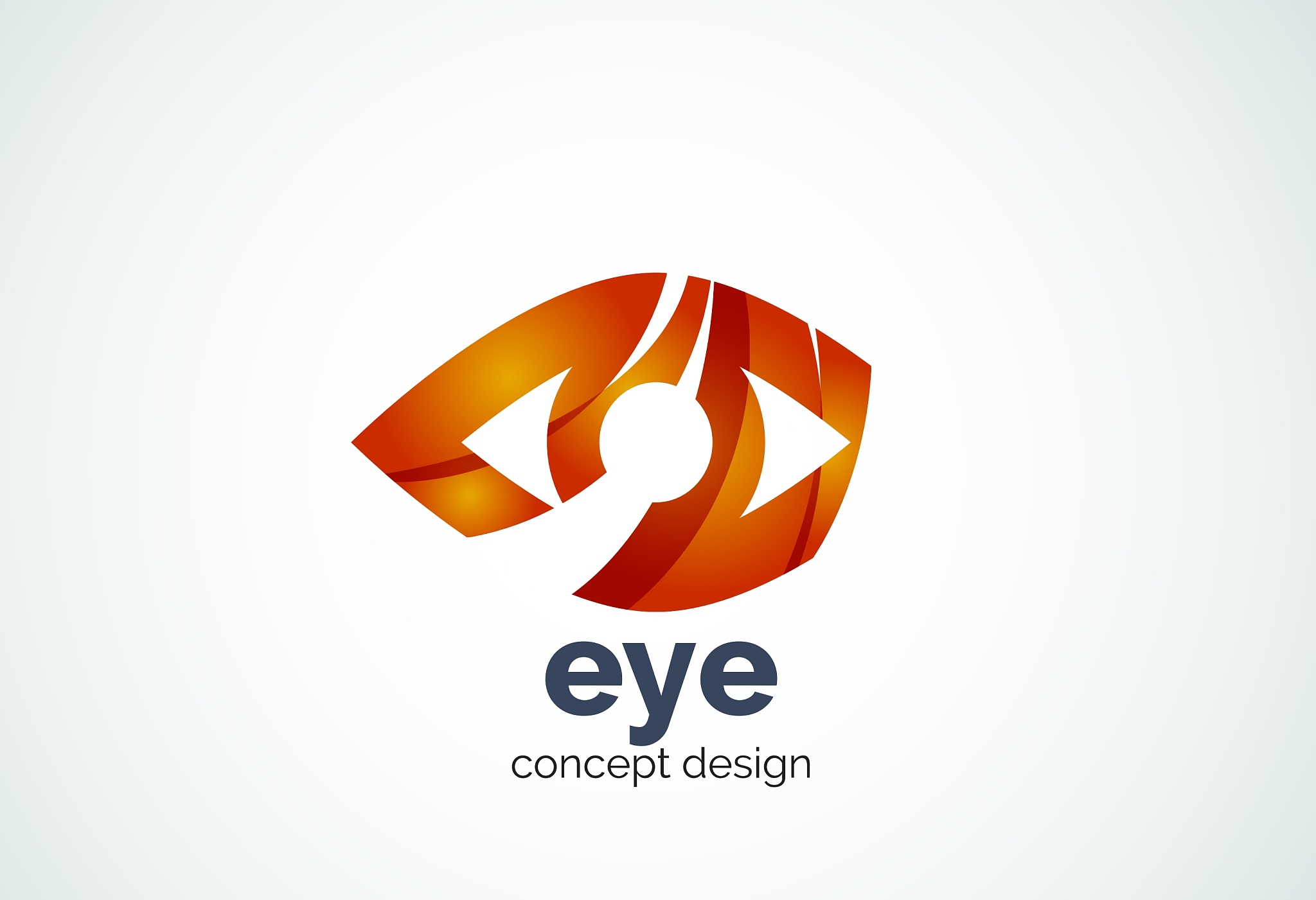 abstract business company human eye logo template