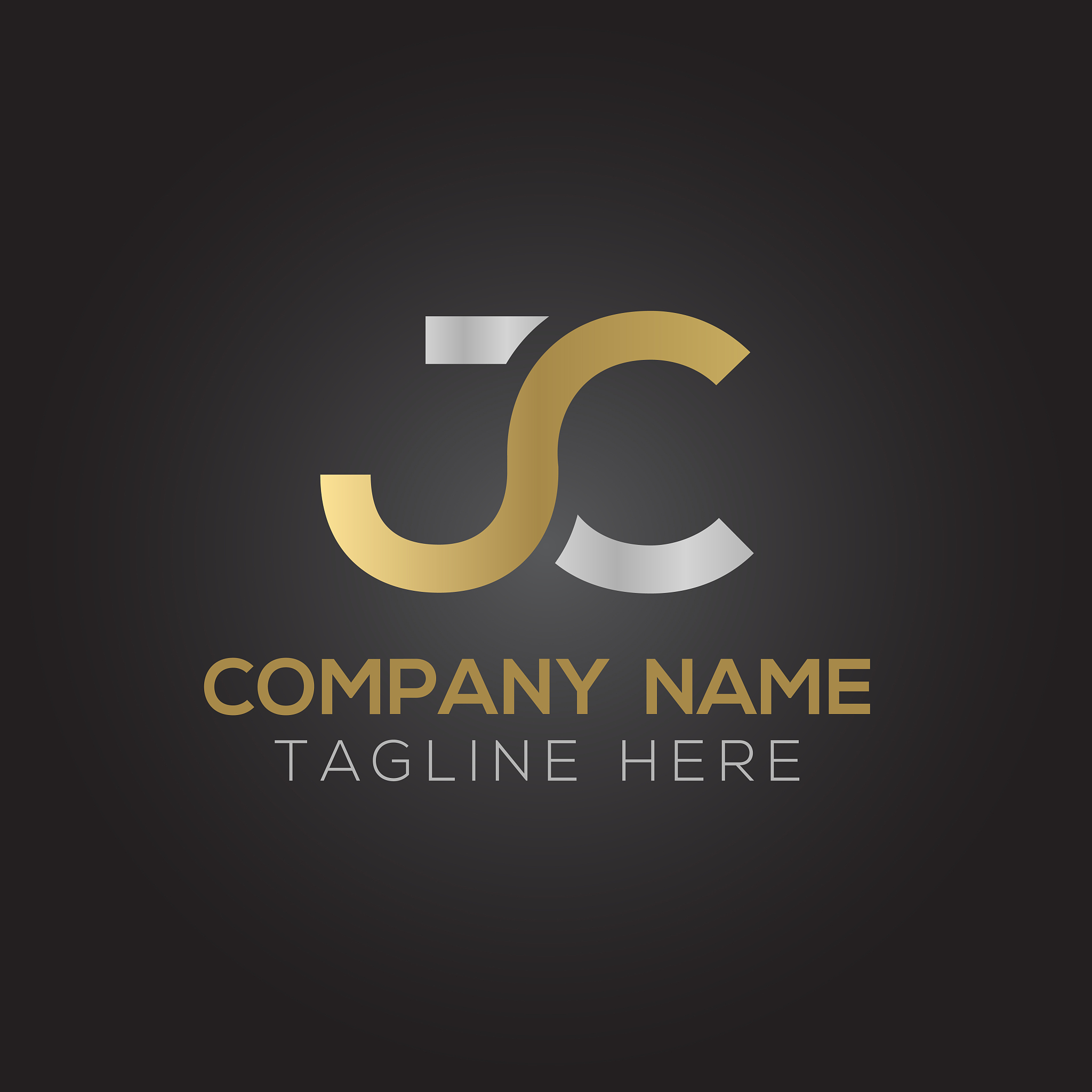 initial linked letter jc logo design