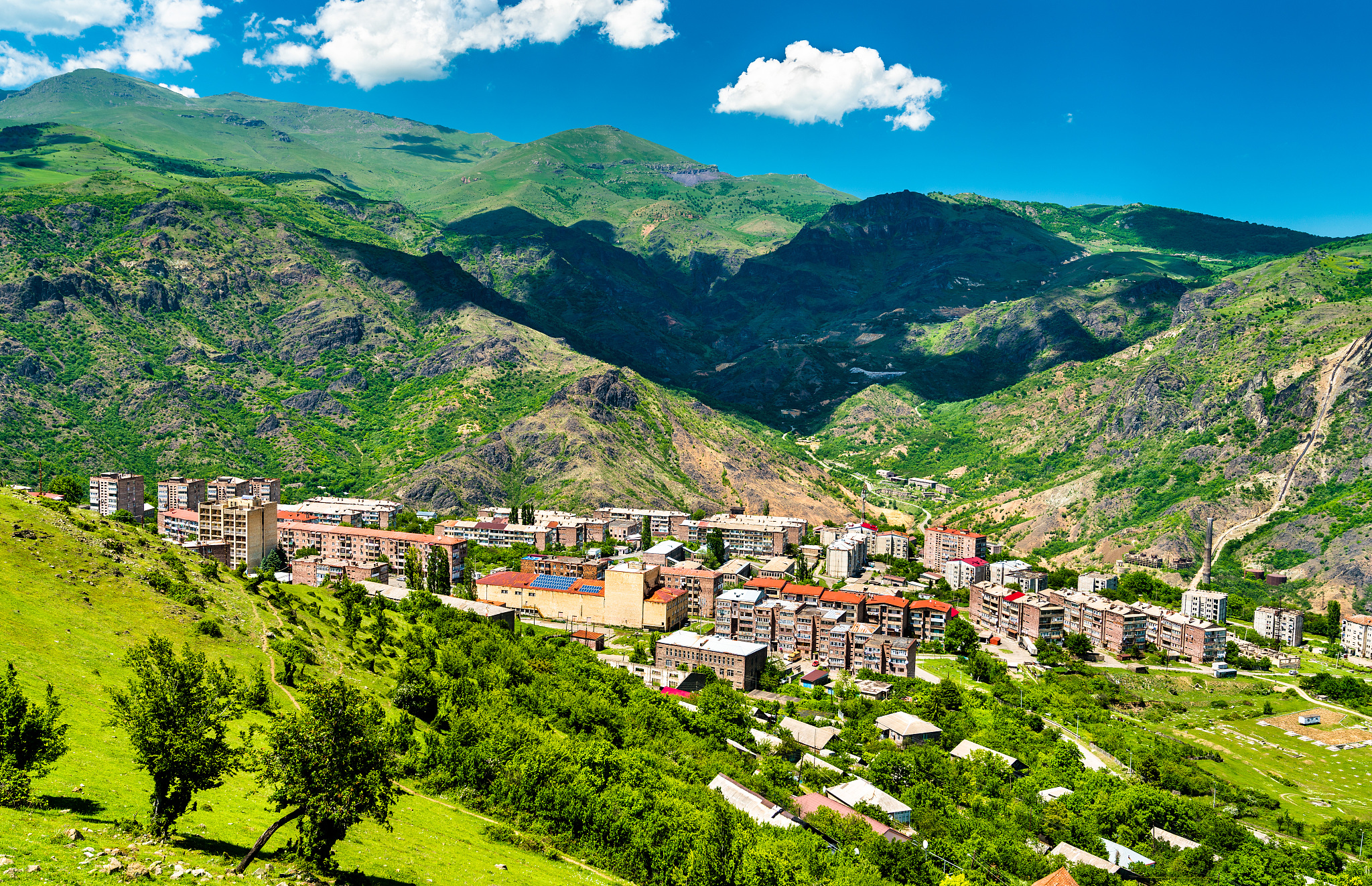 view of alaverdi town in armenia