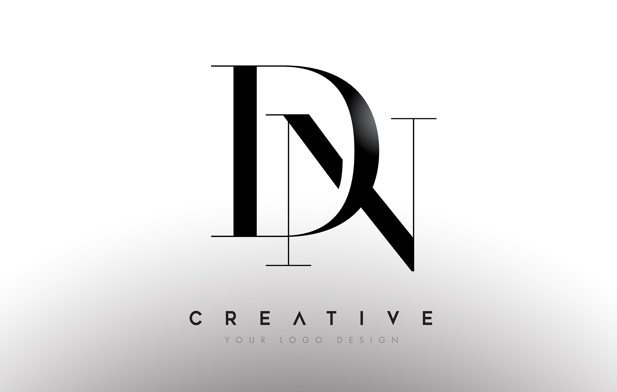 dn nd letter design logo logotype icon concept