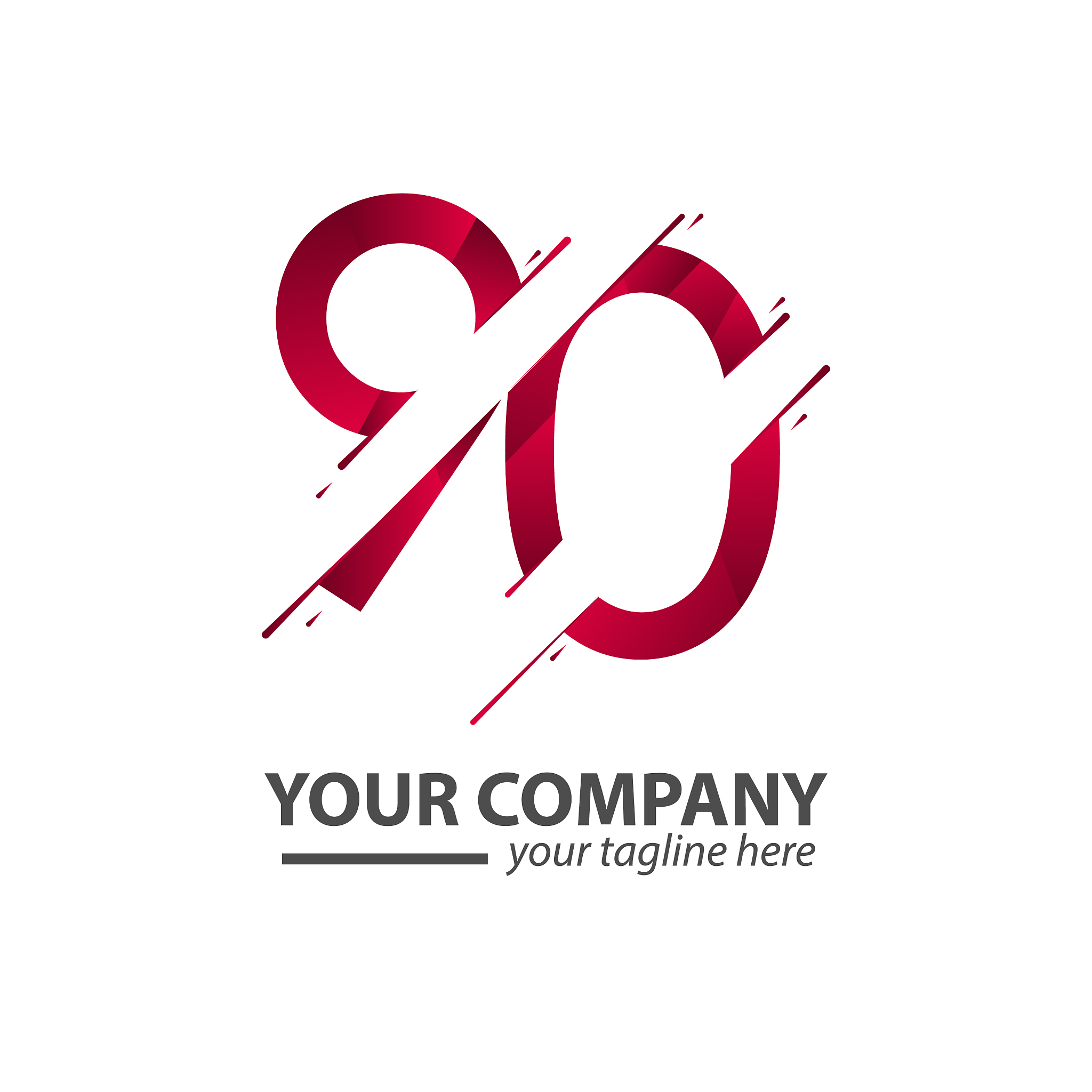 90 year anniversary your company template design