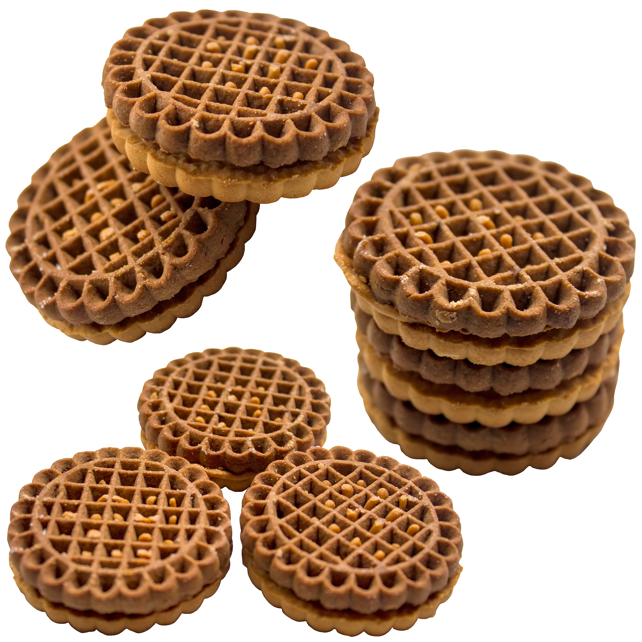 cookies on a white background.