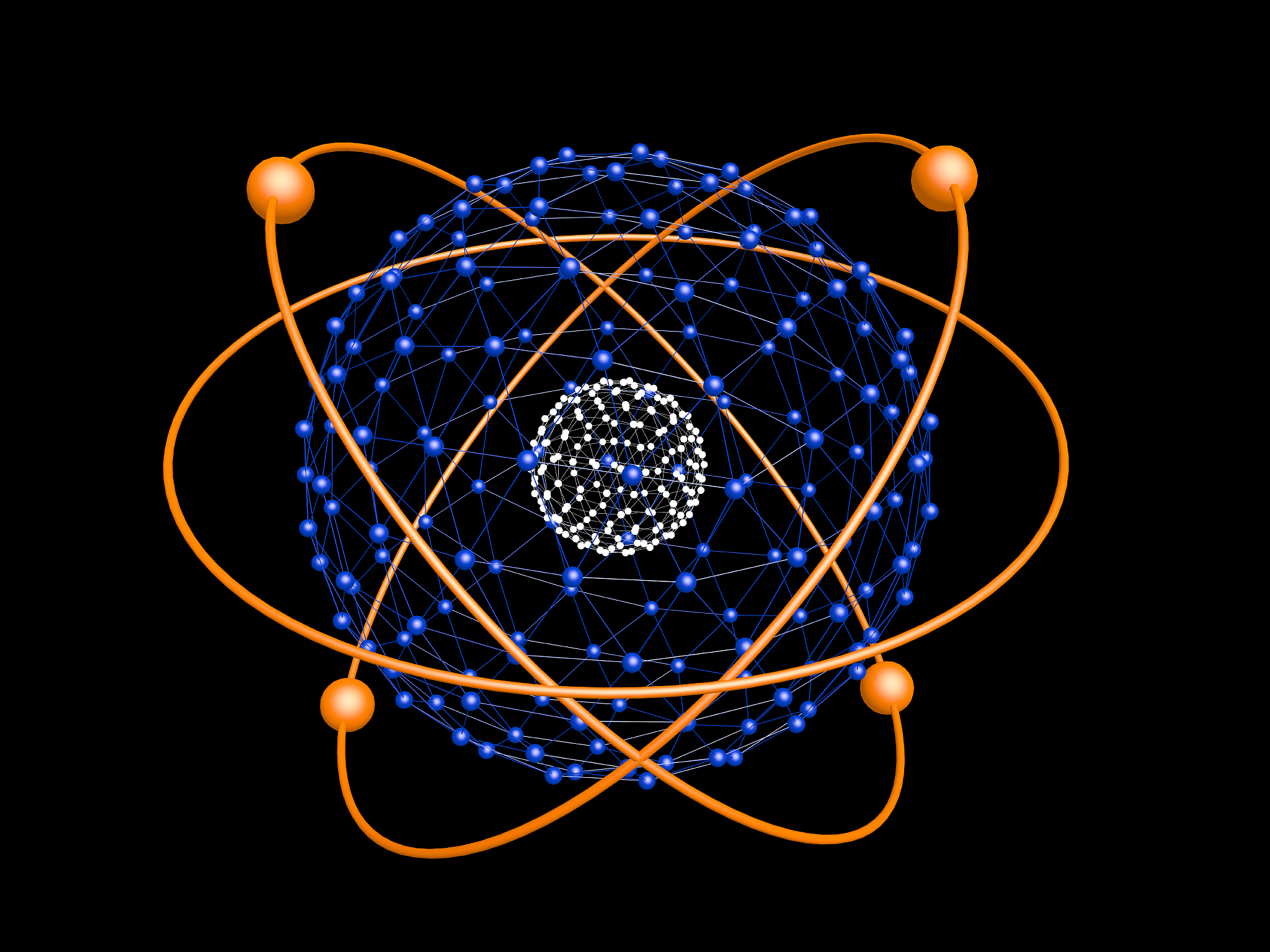 nucleus of atom nuclear explode ray radiation light science