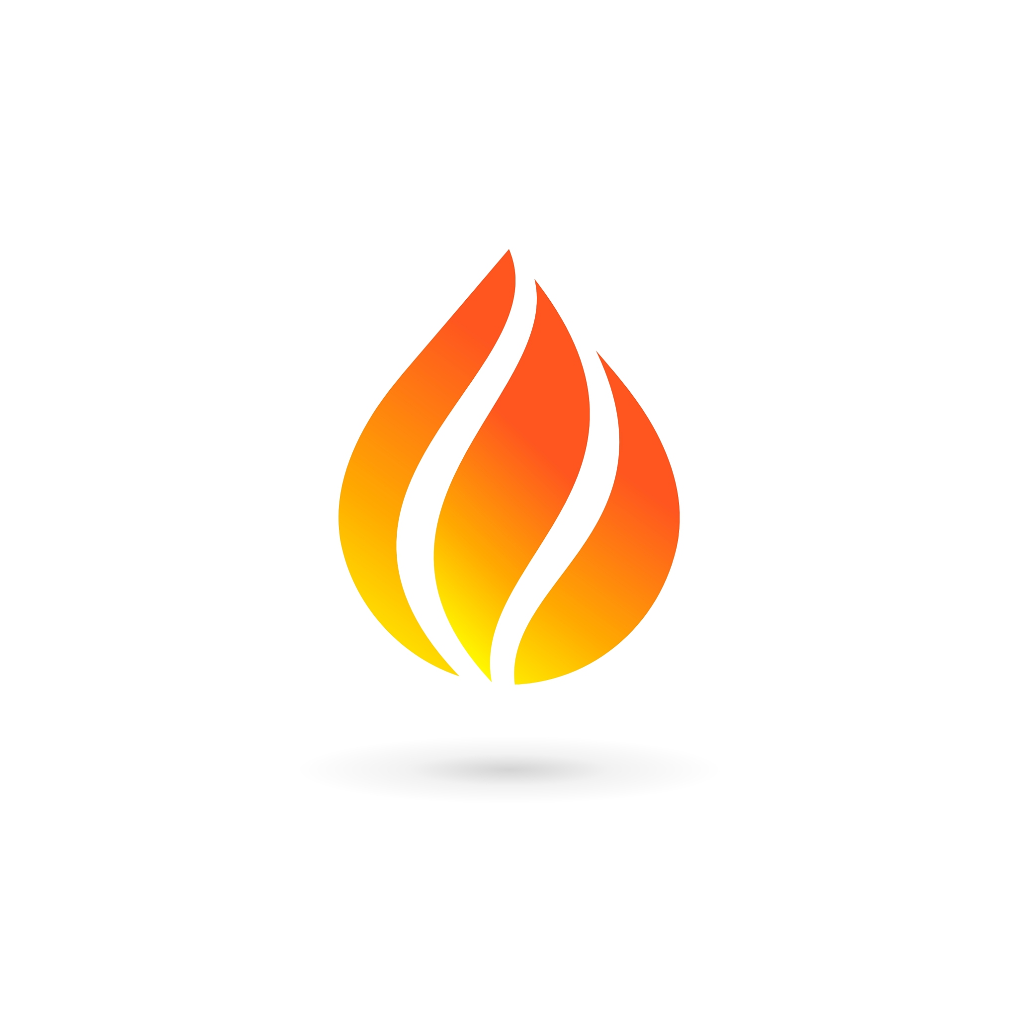 water drop fire logo design template icon may be