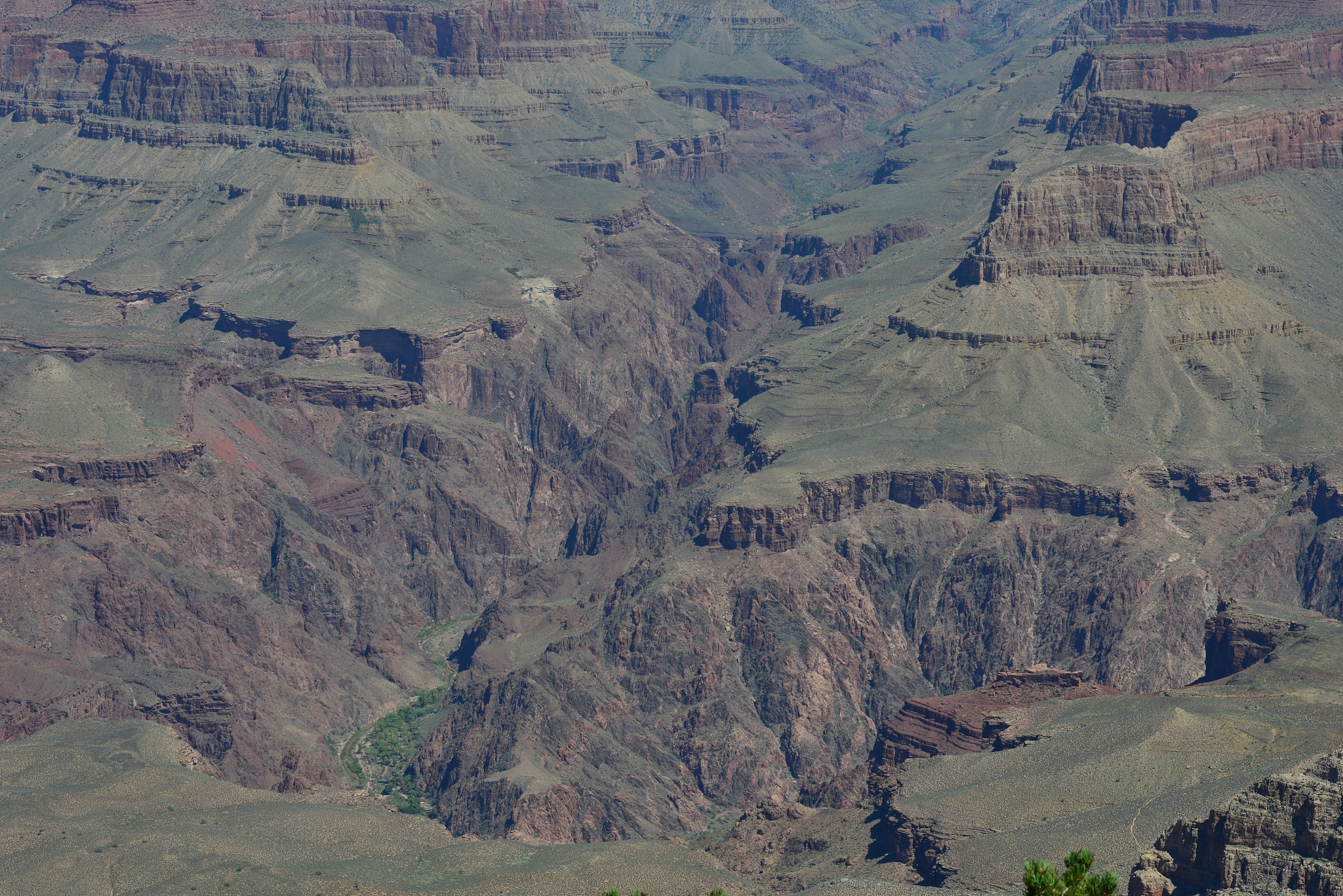 the grand canyon in sept on a hot day.