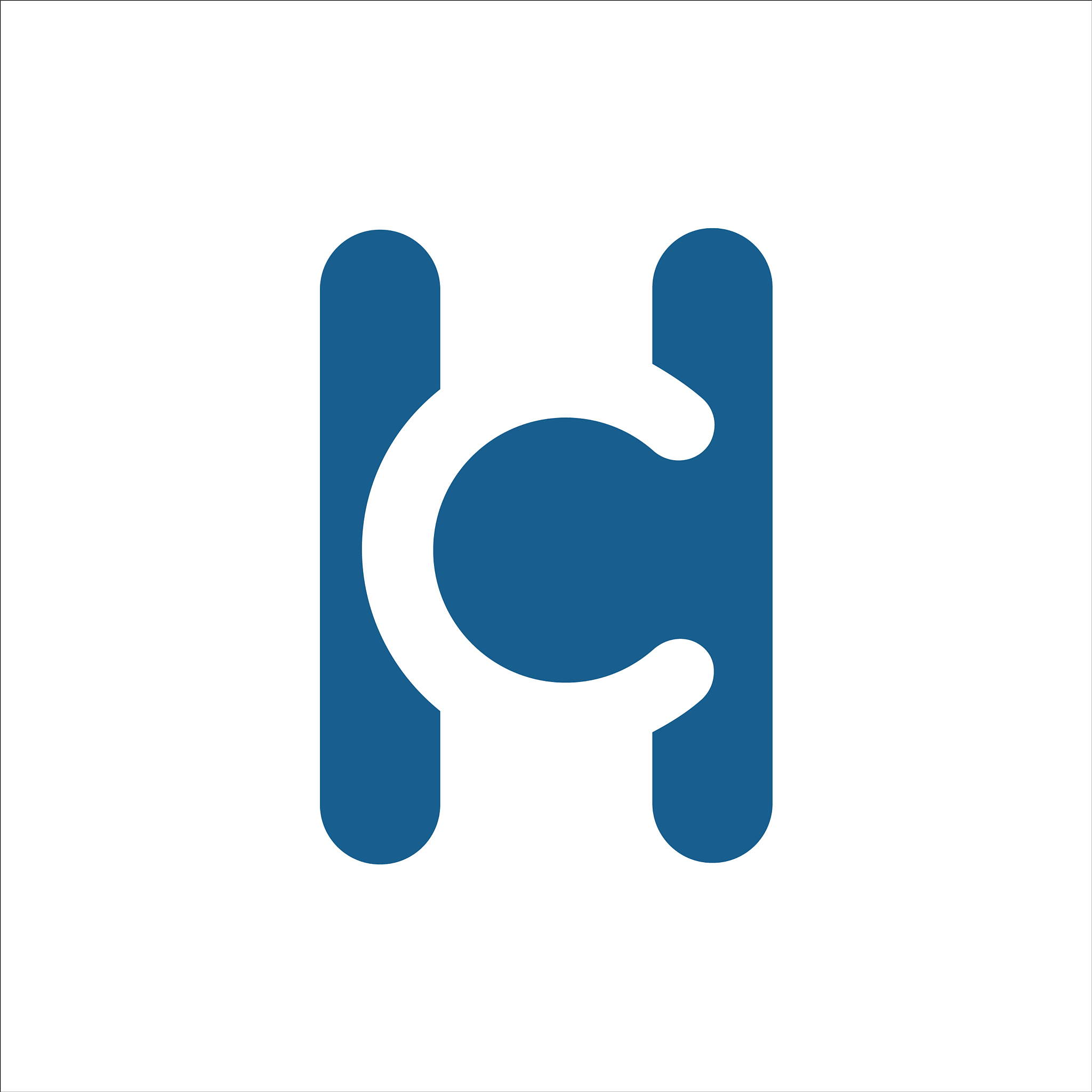 initial letter ch or hc logo design template