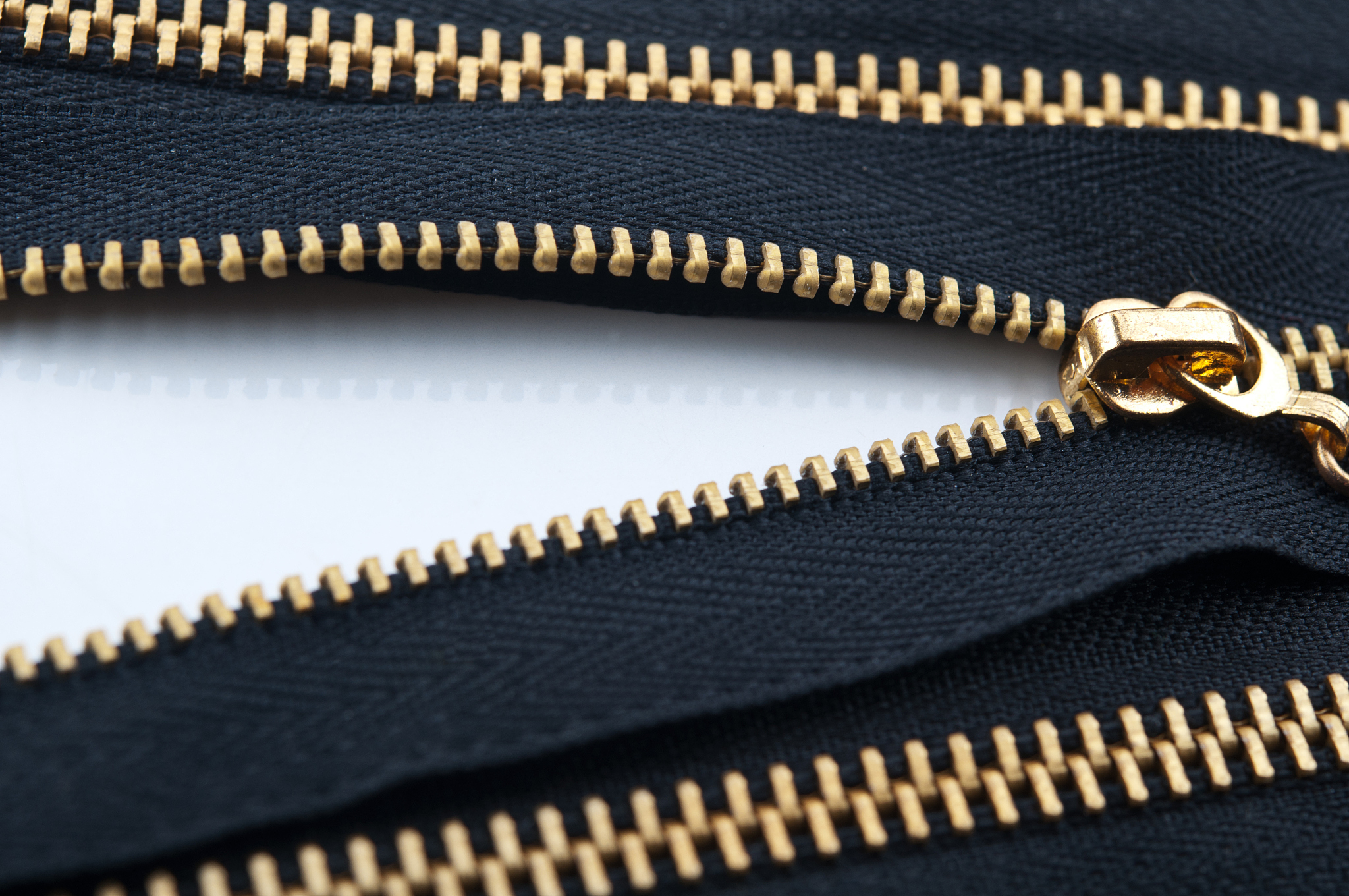 zipper on background