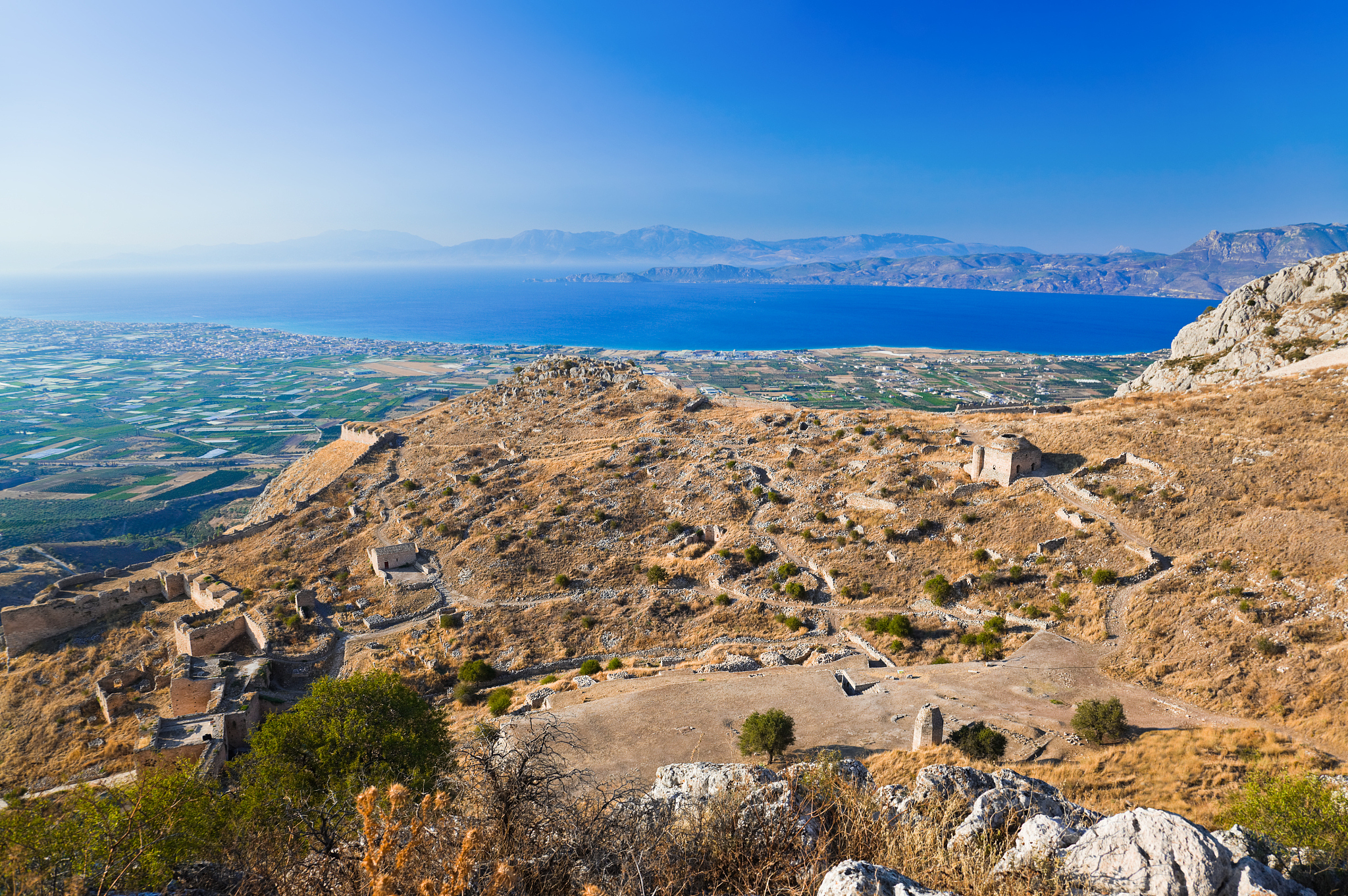 old fort in corinth, greece
