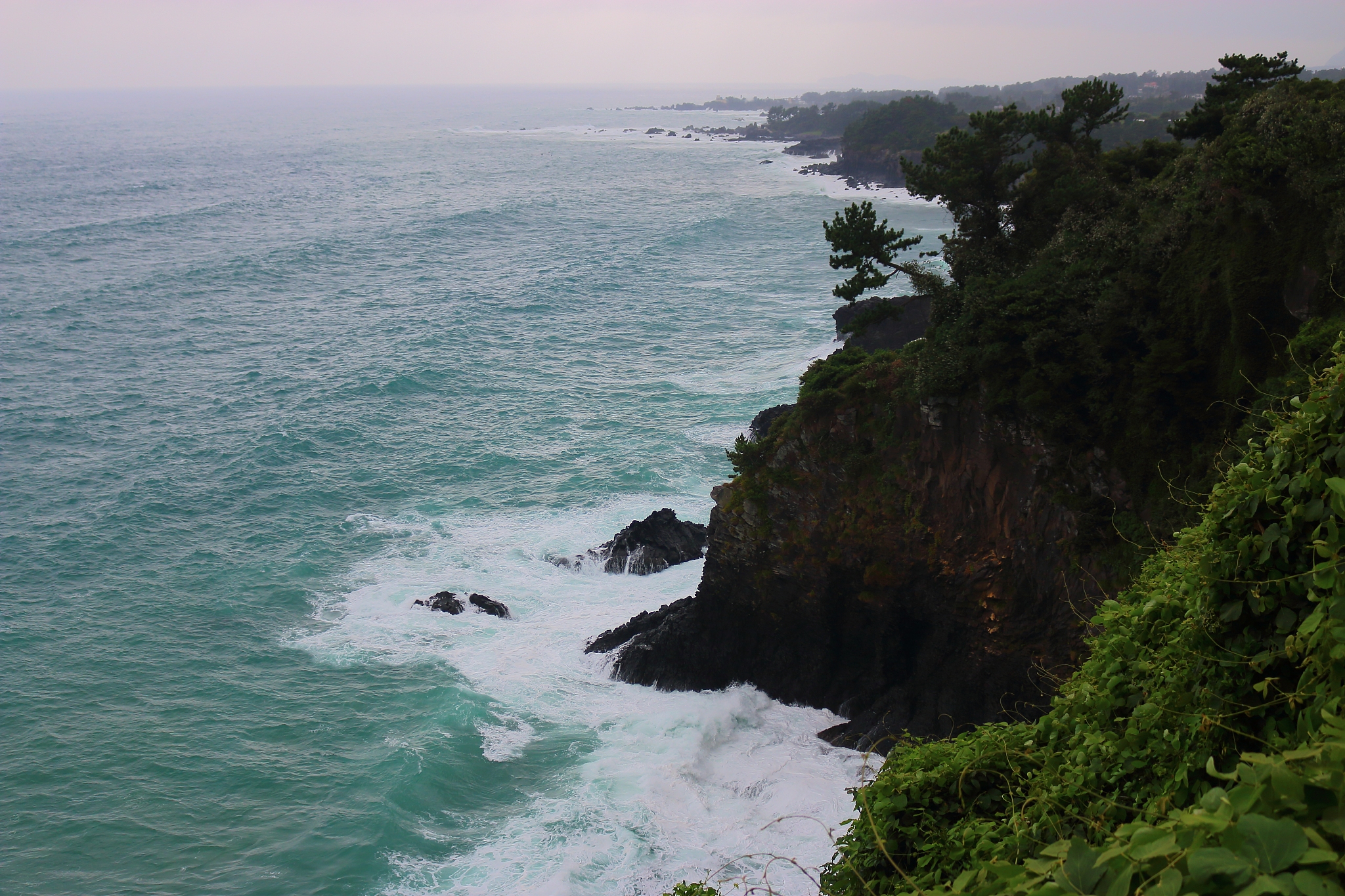 jeju coast, cliffs, waves, pangenduk,